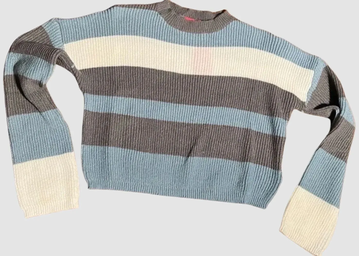 Color Block Cropped Sweater