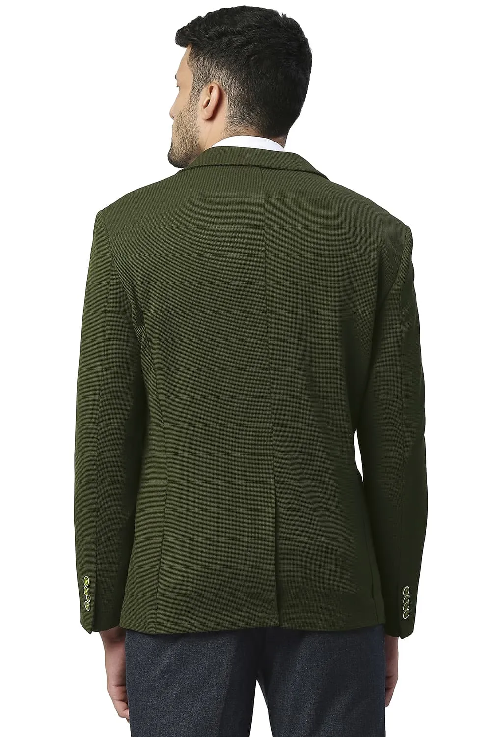 Comfort Fit Polyester Stretch Knit Blazers