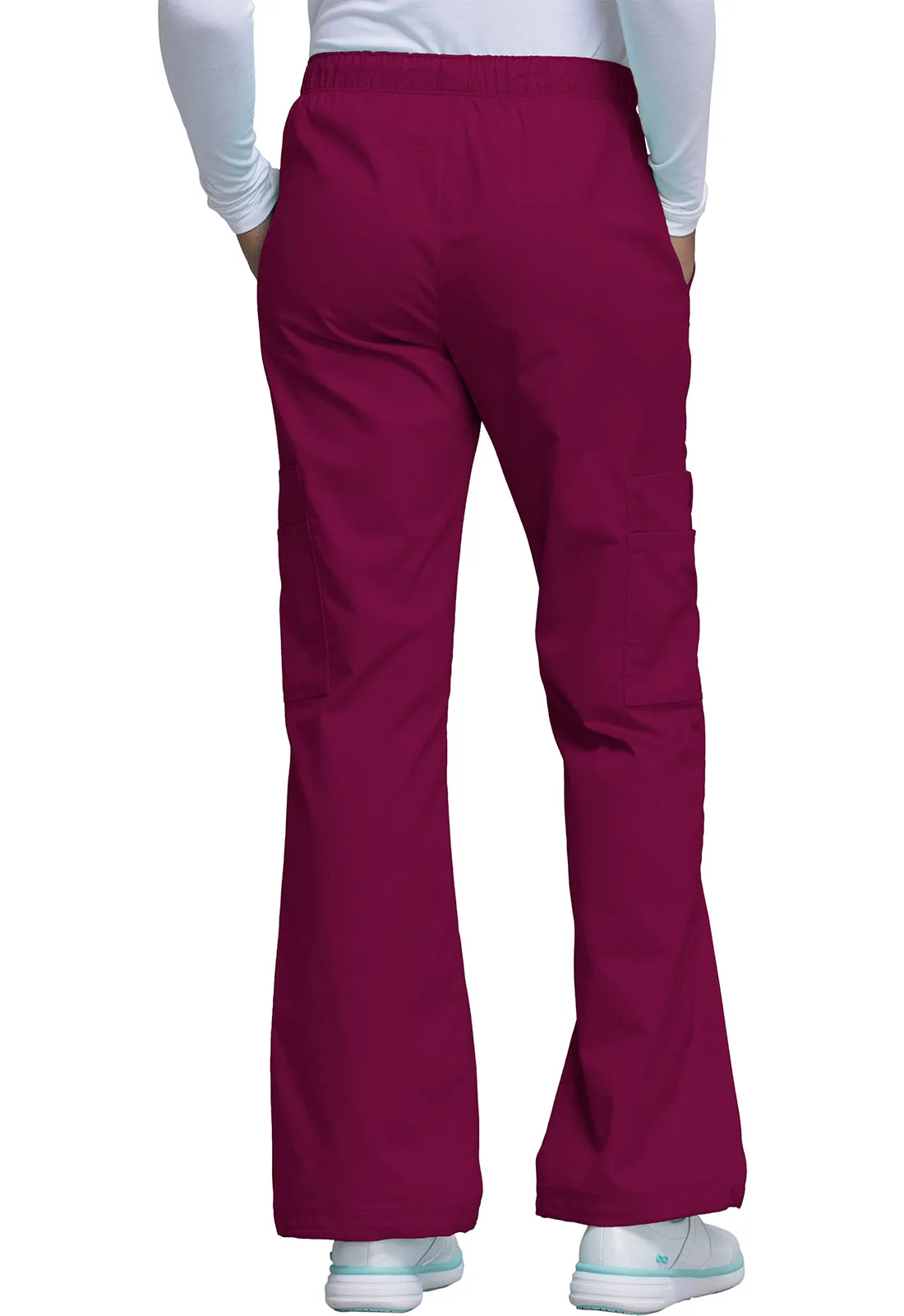 Core Stretch 4005 Mid Rise Pull-On Cargo Pants Wine