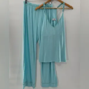 Cosa Bella Pima Cotton 2 Piece Pajama Loungewear Set Tank Top Pants Size Large