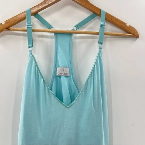 Cosa Bella Pima Cotton 2 Piece Pajama Loungewear Set Tank Top Pants Size Large