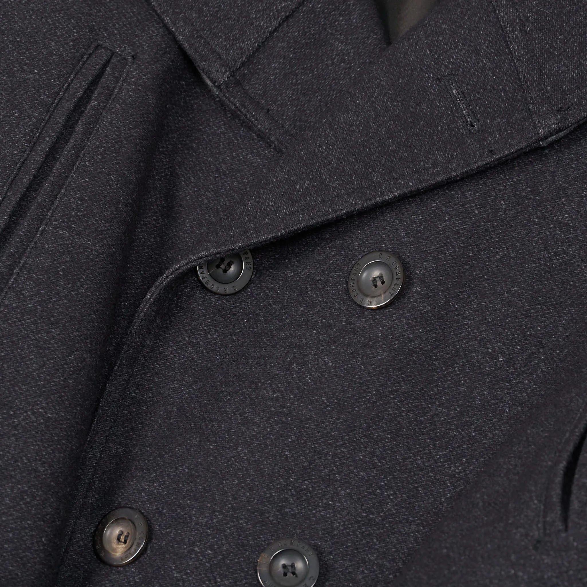 C.P. Company Shawl Collar Double-Breasted Car Coat