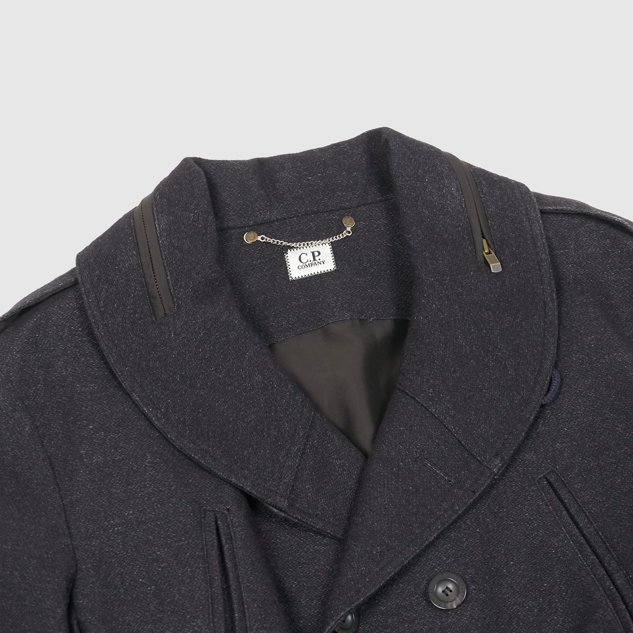 C.P. Company Shawl Collar Double-Breasted Car Coat