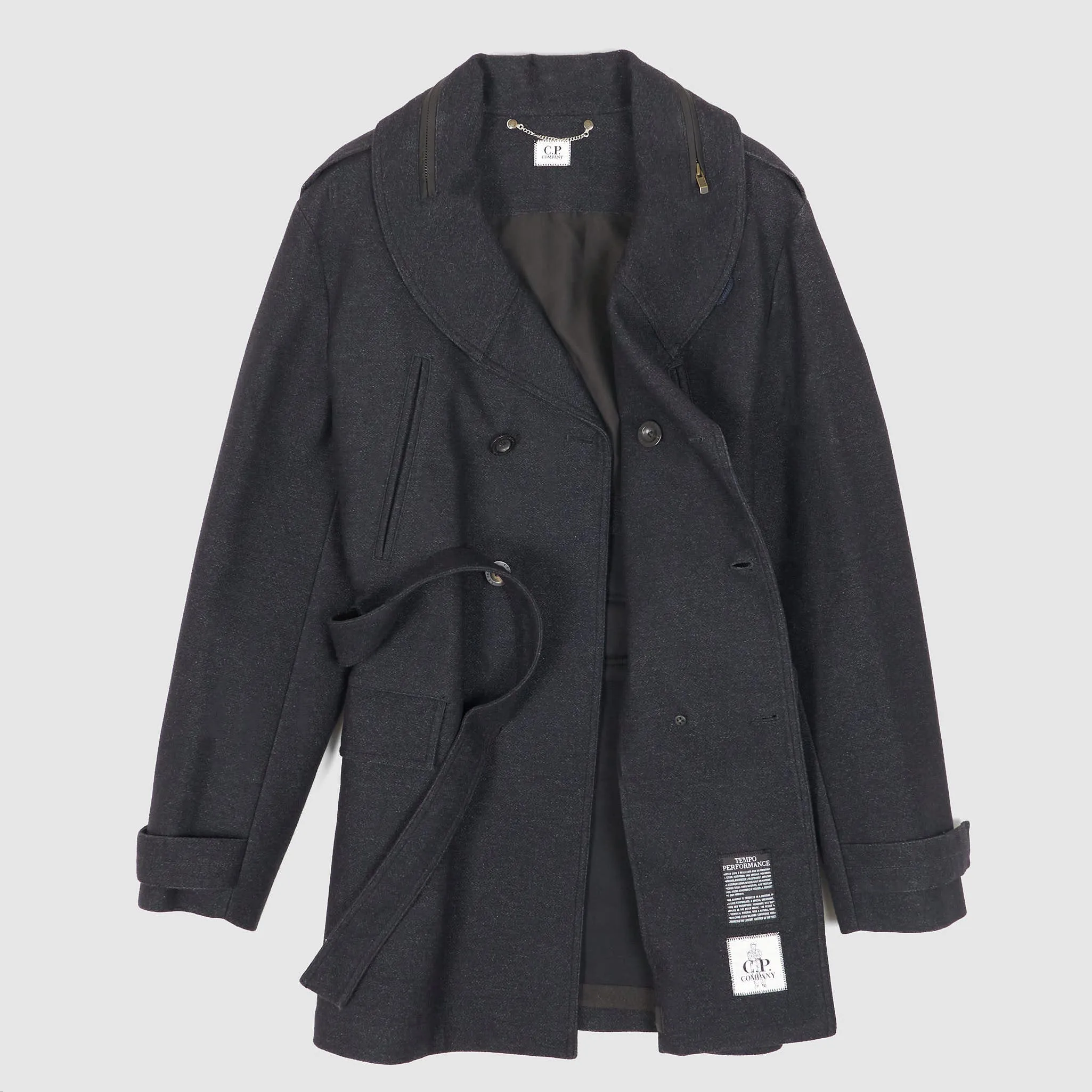 C.P. Company Shawl Collar Double-Breasted Car Coat