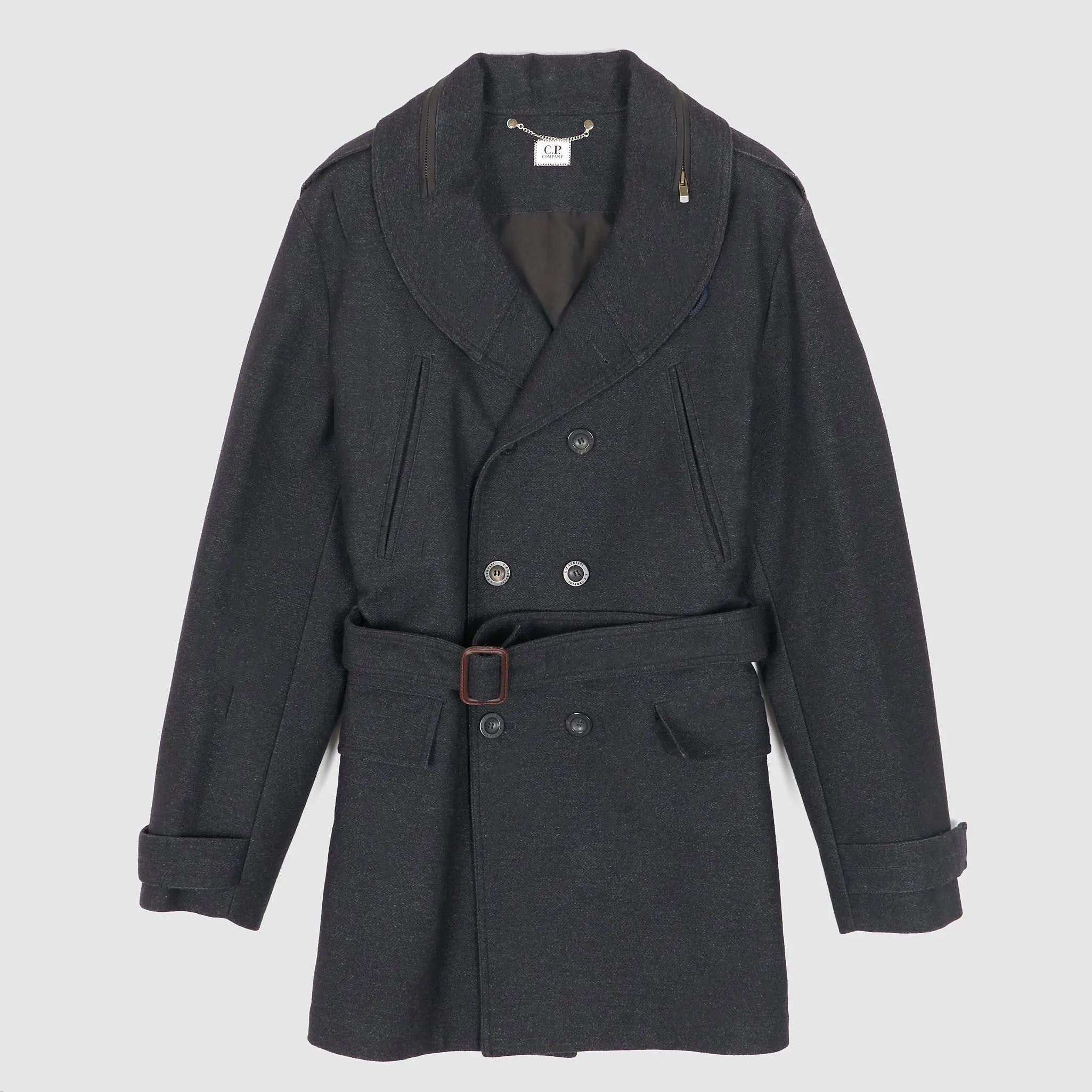 C.P. Company Shawl Collar Double-Breasted Car Coat