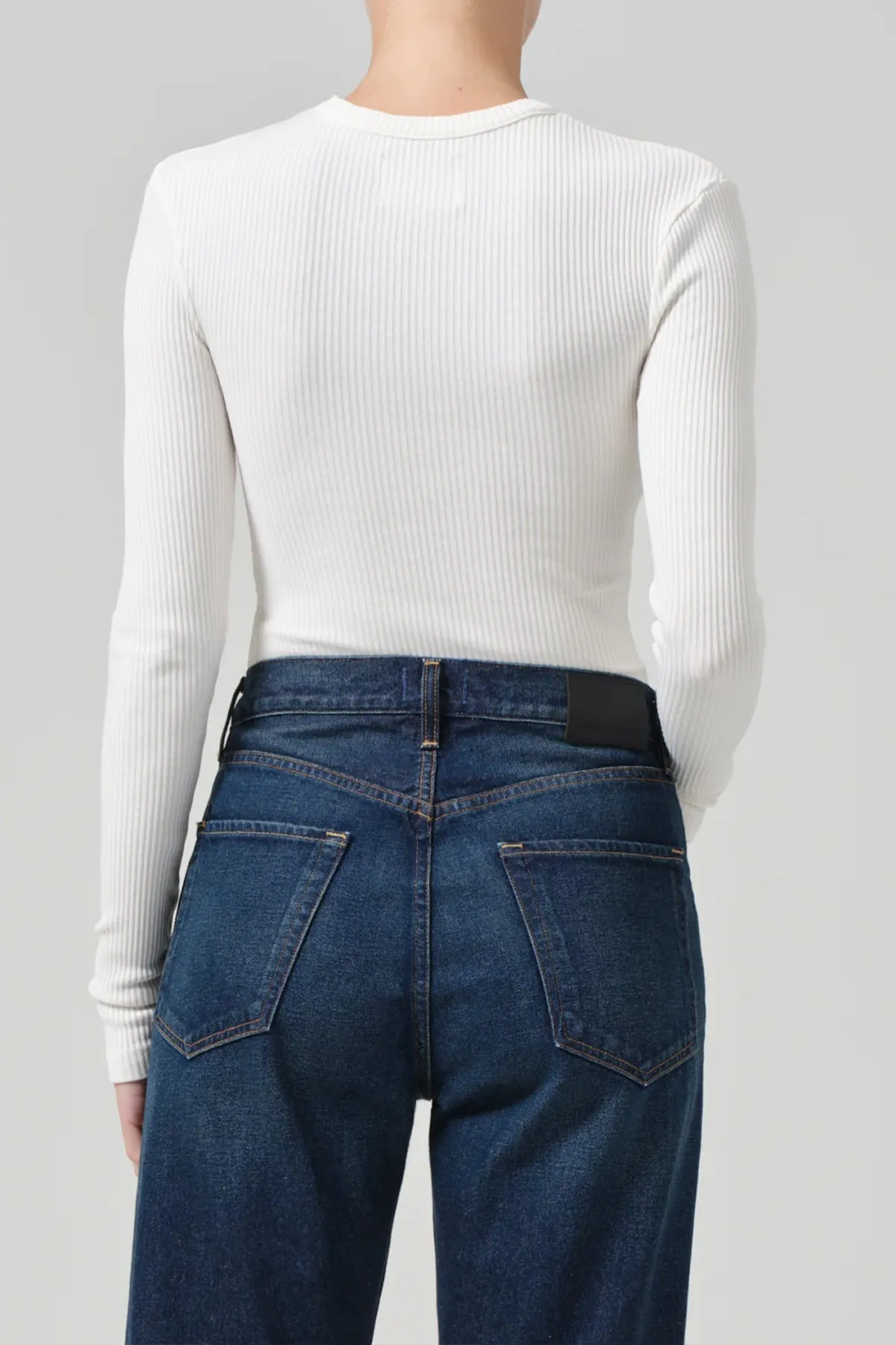 Cropped Faena Crewneck in Pashmina