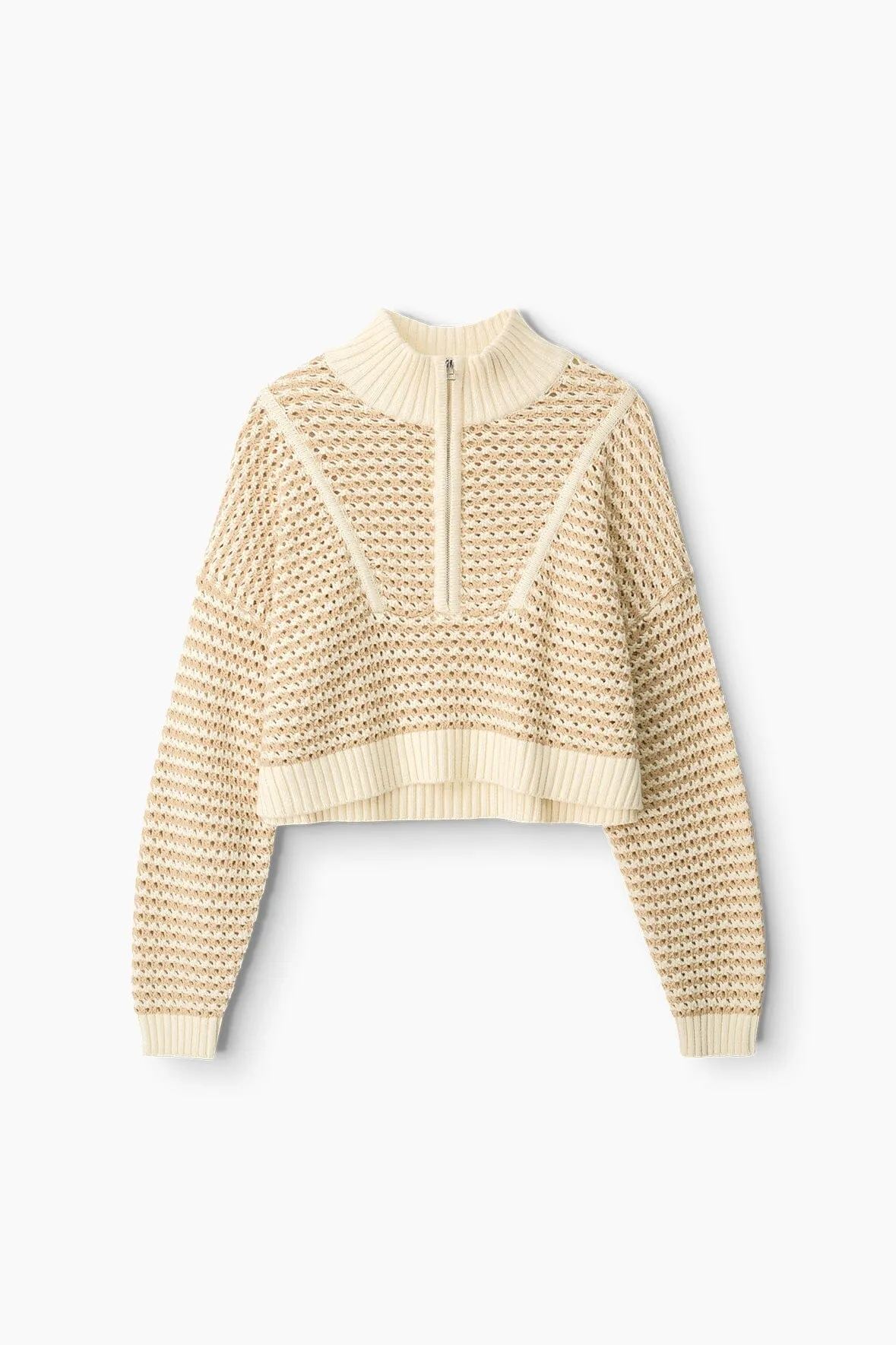 CROPPED HAMPTON SWEATER | BREEZE CREME