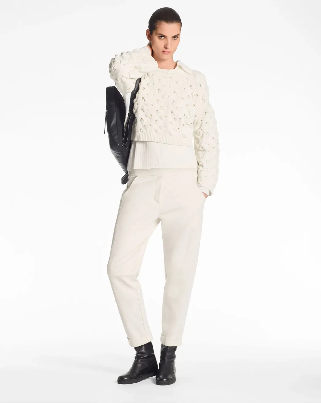 Cropped Sweater - Off White