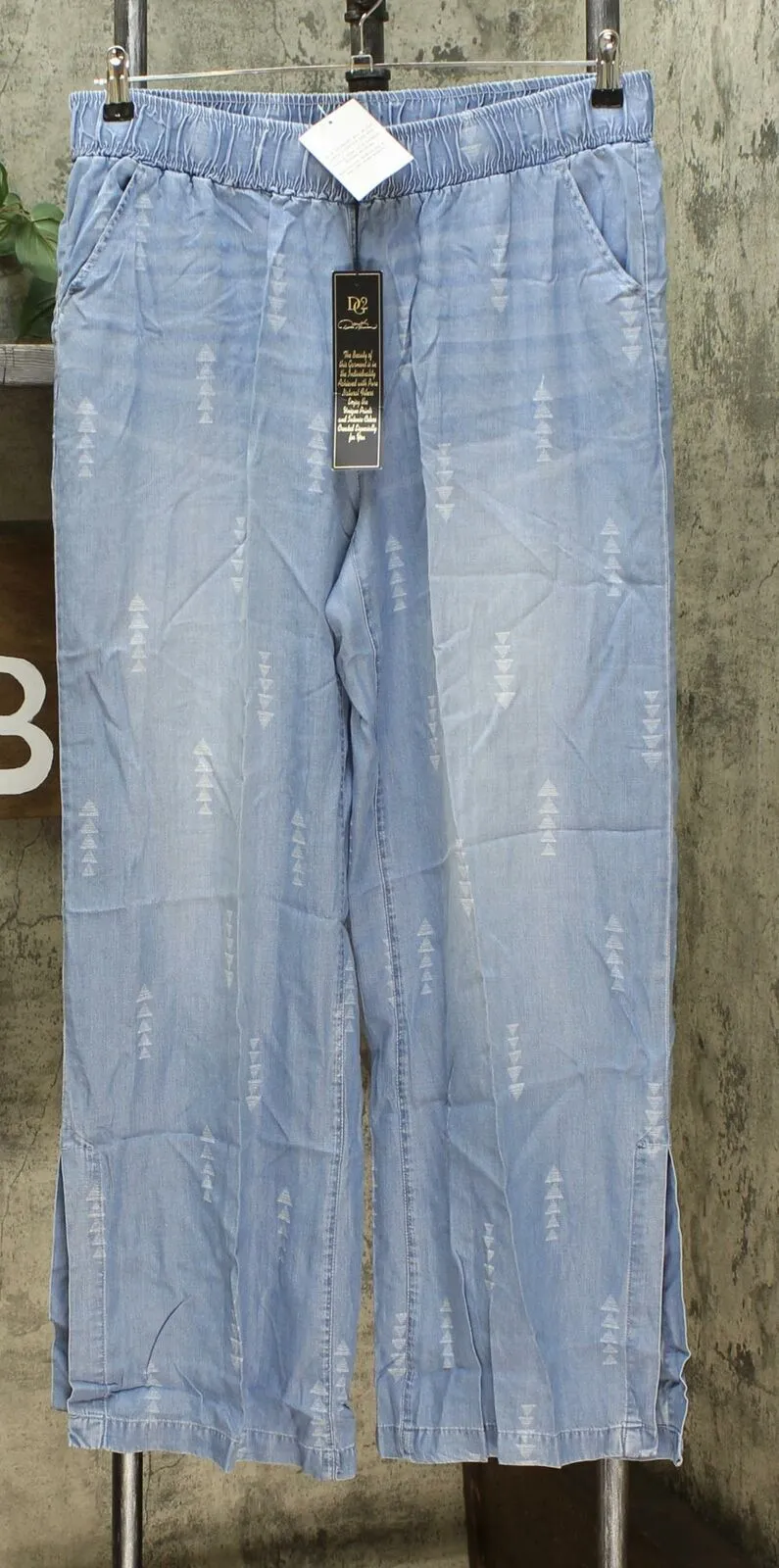 DG2 by Diane Gilman Women's Side-Slit Wide Leg Pants