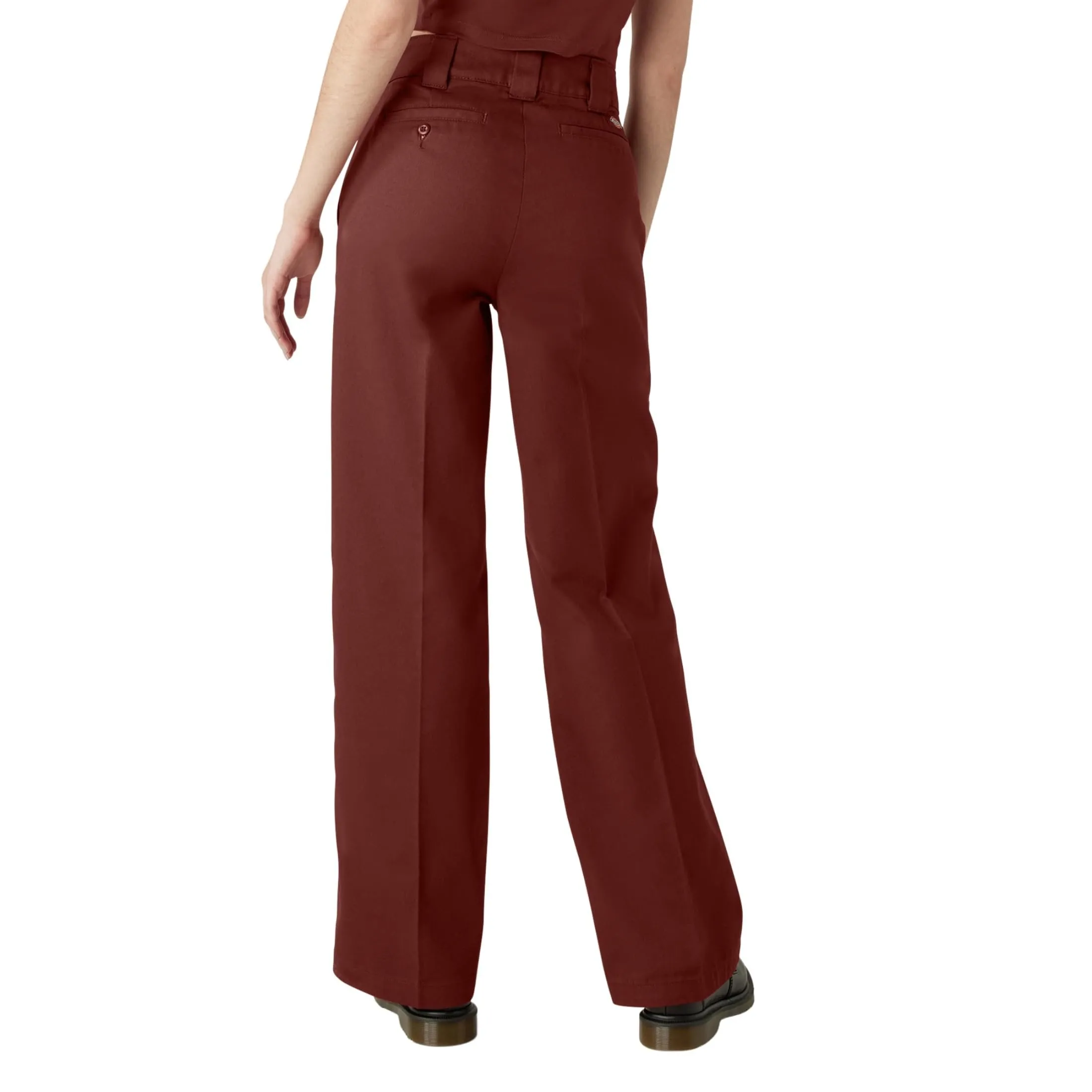 Dickies Women's Regular Fit Wide Leg Work Pants, Military Green, 0 Regular