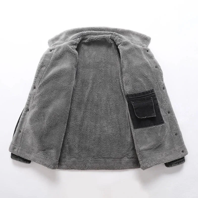 DIMUSI Winter Men's Denim Jackets