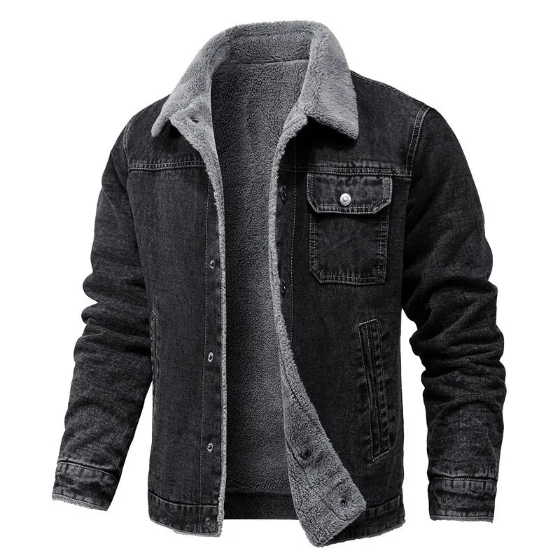 DIMUSI Winter Men's Denim Jackets
