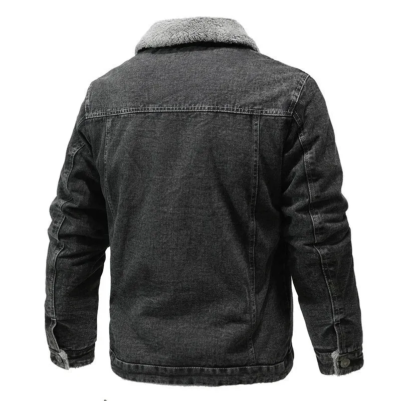 DIMUSI Winter Men's Denim Jackets