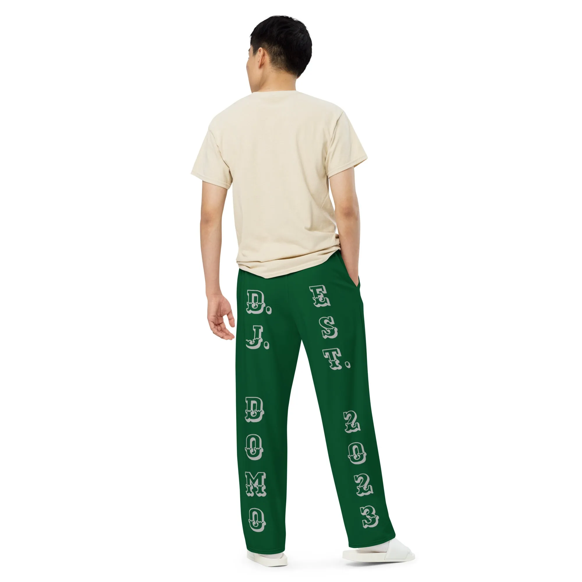 DJD PA- "It's A Philly (South) Thang" Unisex Wide-Leg Pants Green/Silver/White