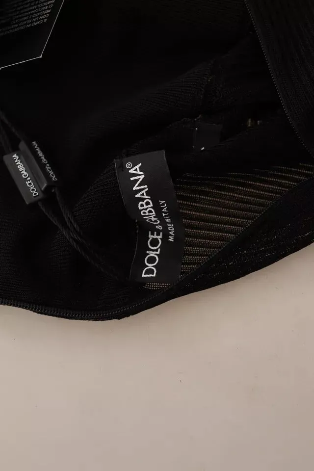 Dolce & Gabbana Black Turtleneck Form Fitting Pullover Sweater