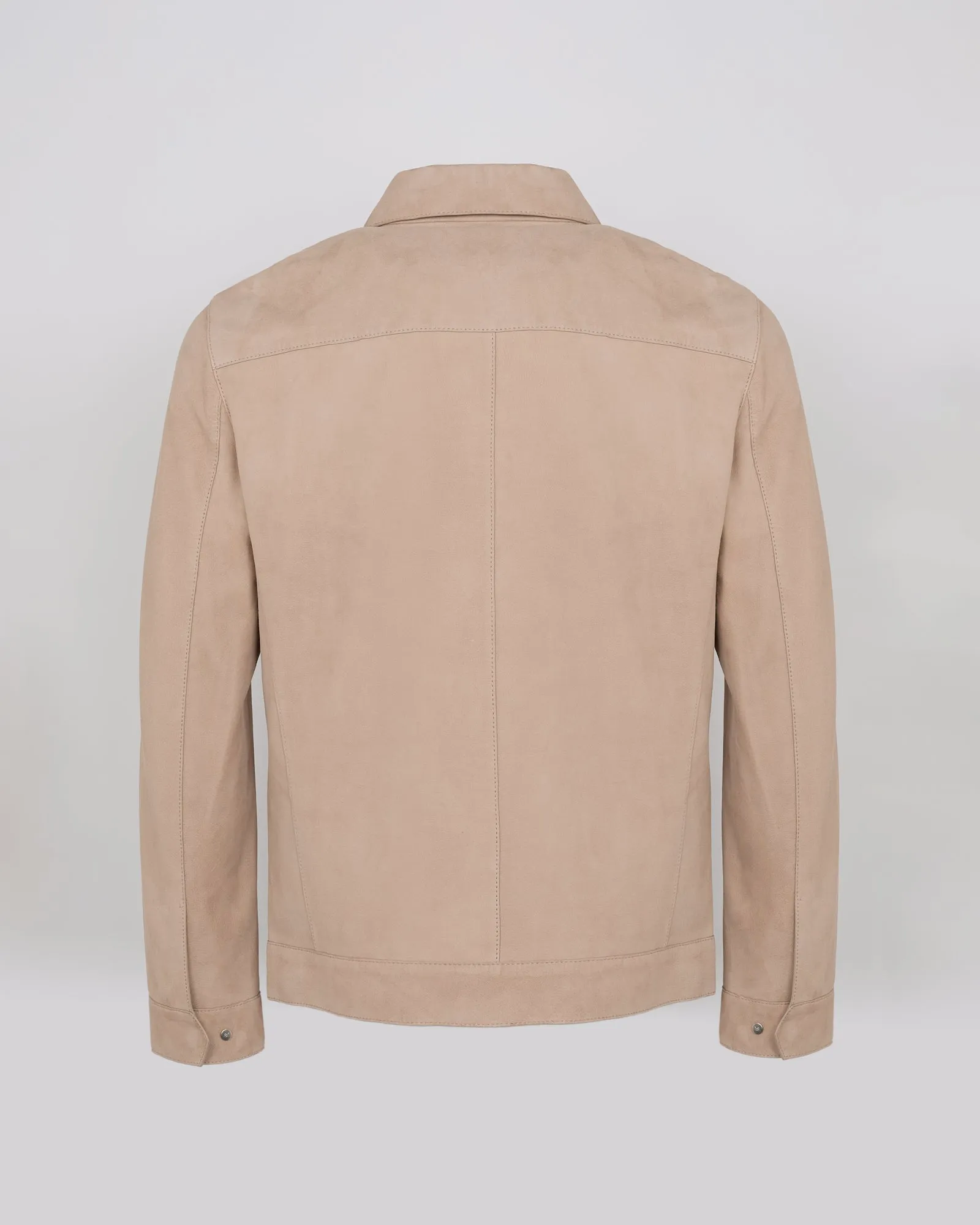 Double-sided velour leather jacket with nappa reverse