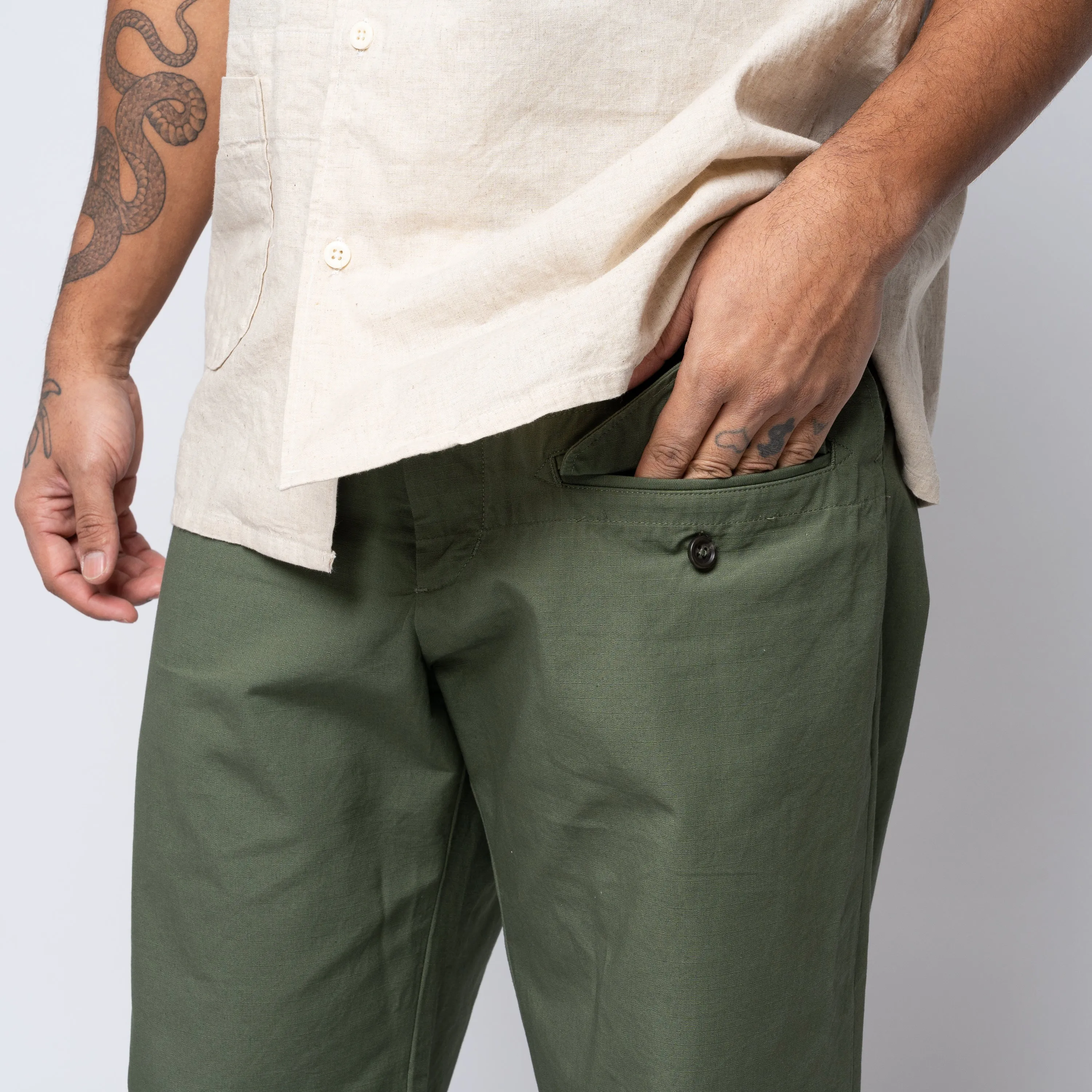 EG Cotton Ripstop Gurkha Pant Olive 25S1F039