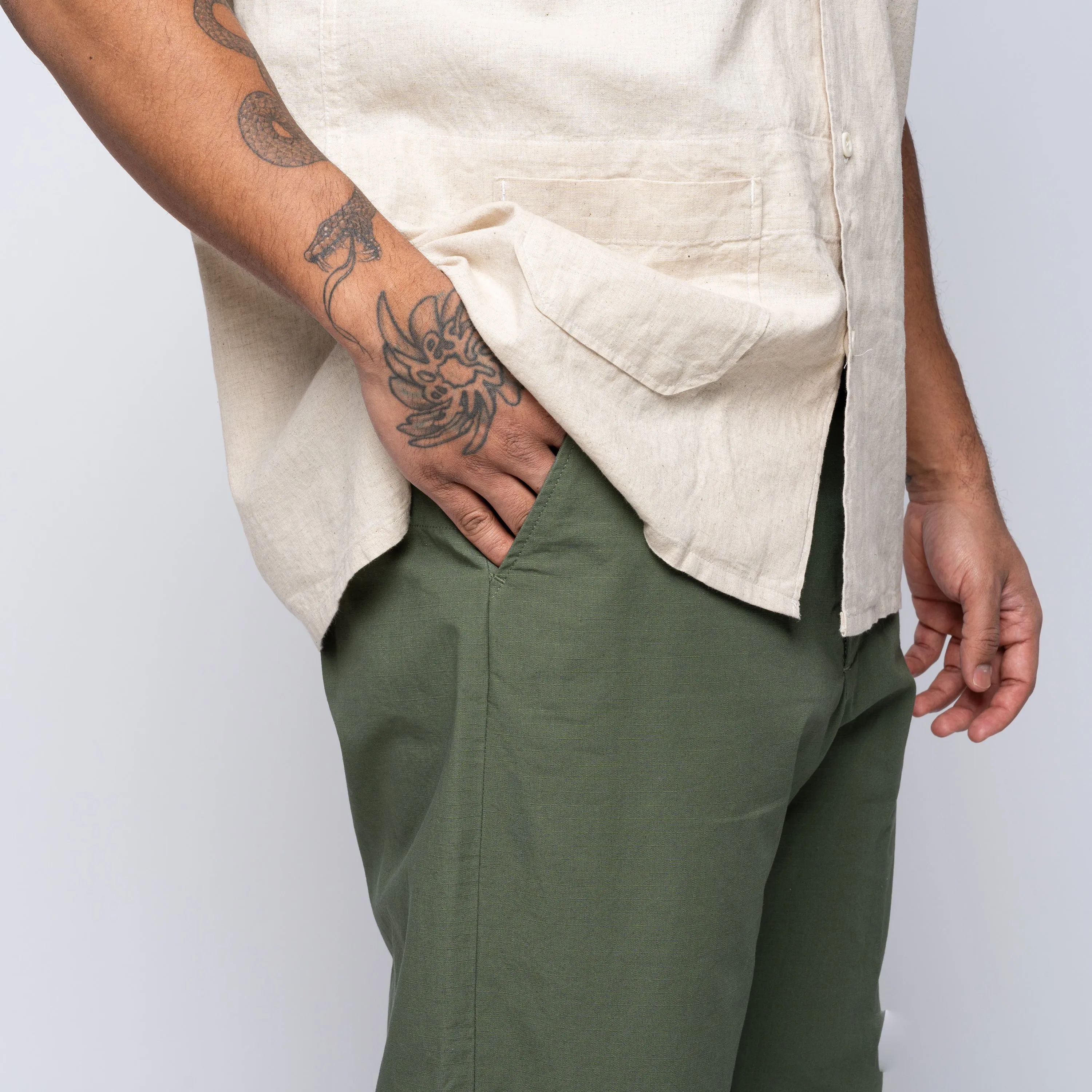 EG Cotton Ripstop Gurkha Pant Olive 25S1F039