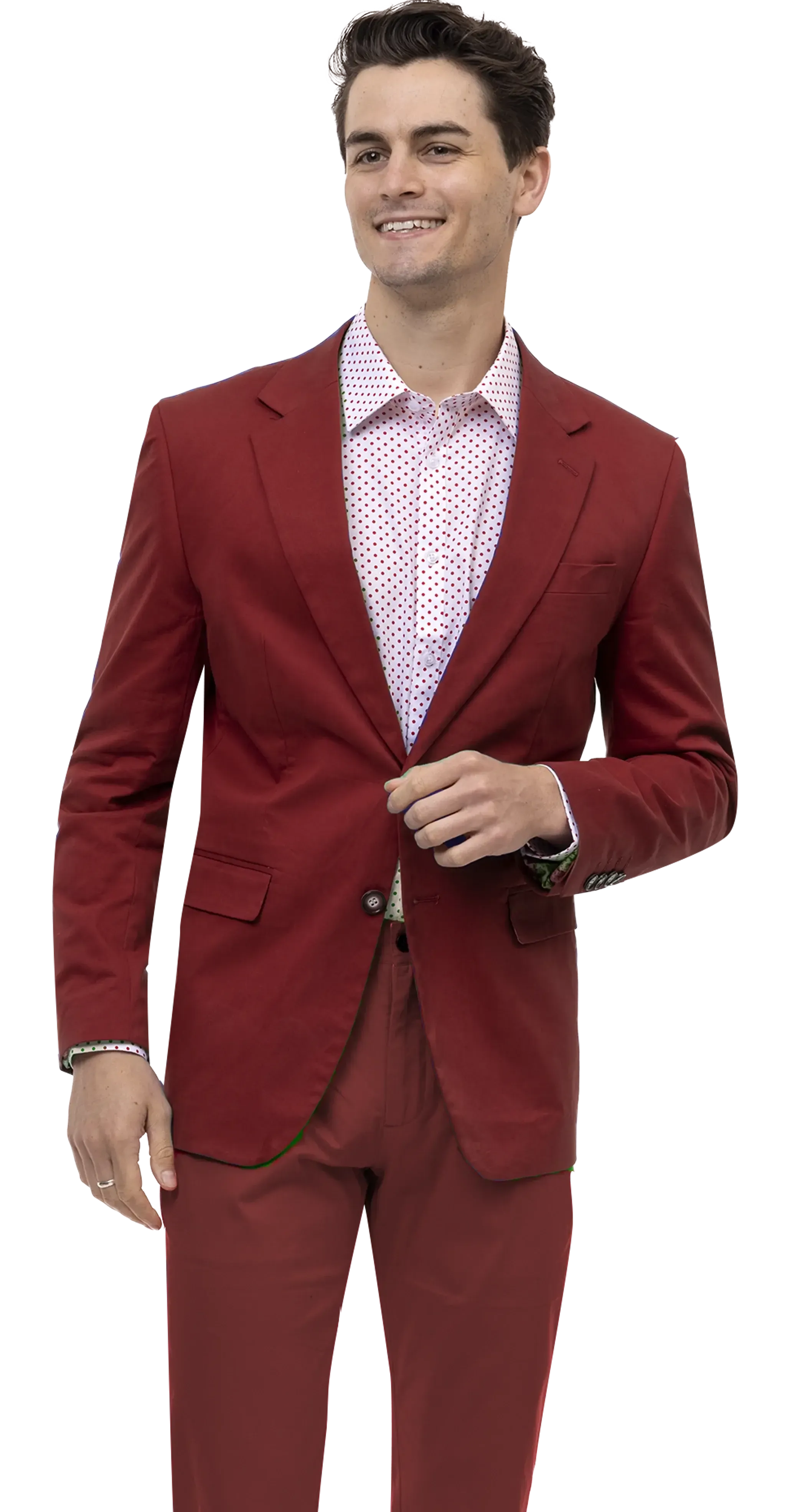 EJ Samuel CHJ01 Burgundy Chino Blazer