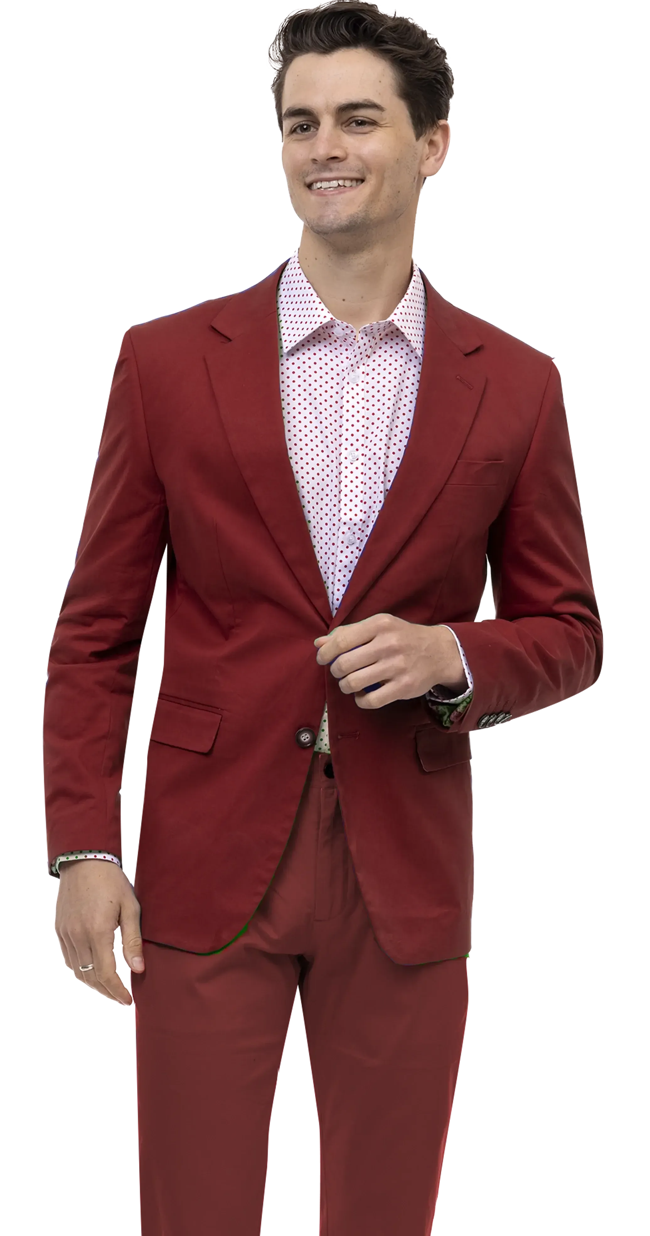 EJ Samuel CHJ01 Burgundy Chino Blazer