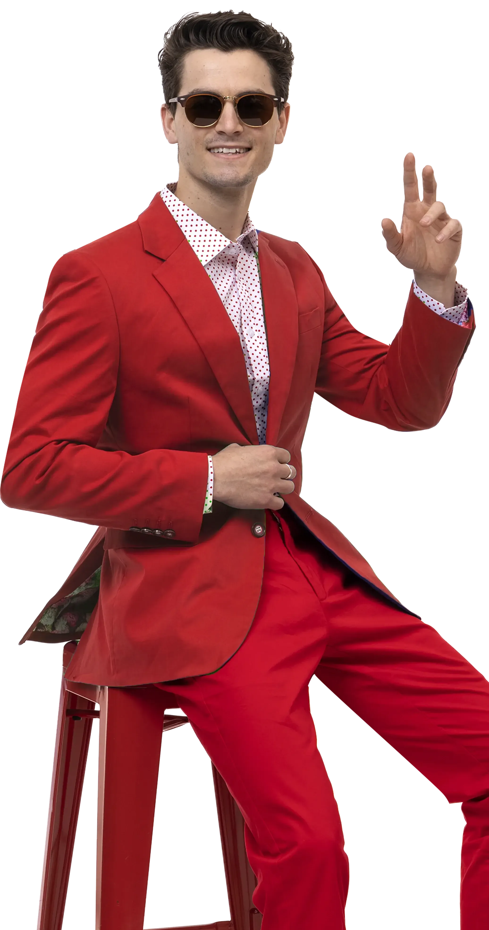 EJ Samuel CHJ01 Red Chino Blazer