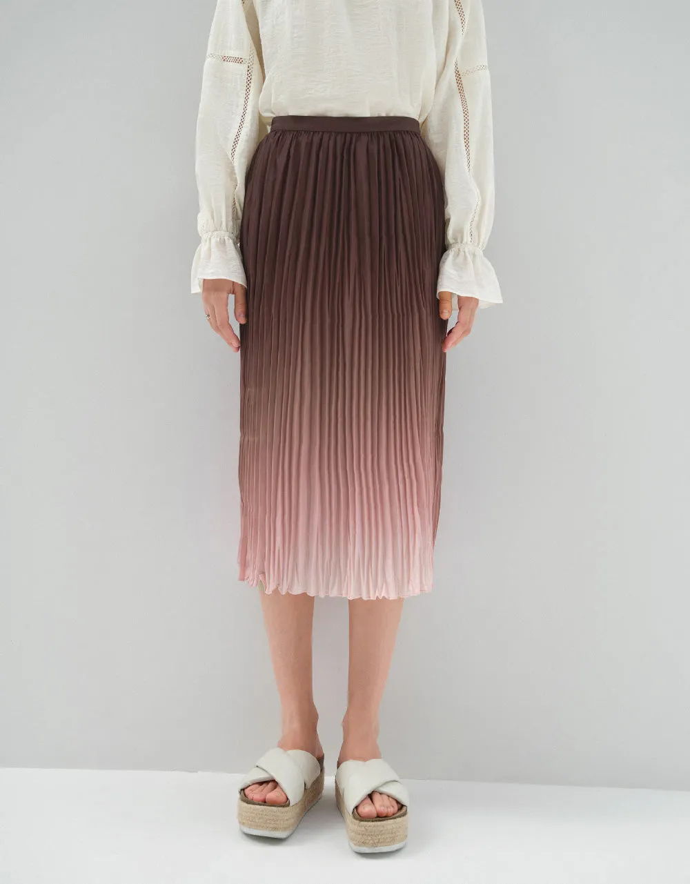 Elastic Waist A-Line Skirt