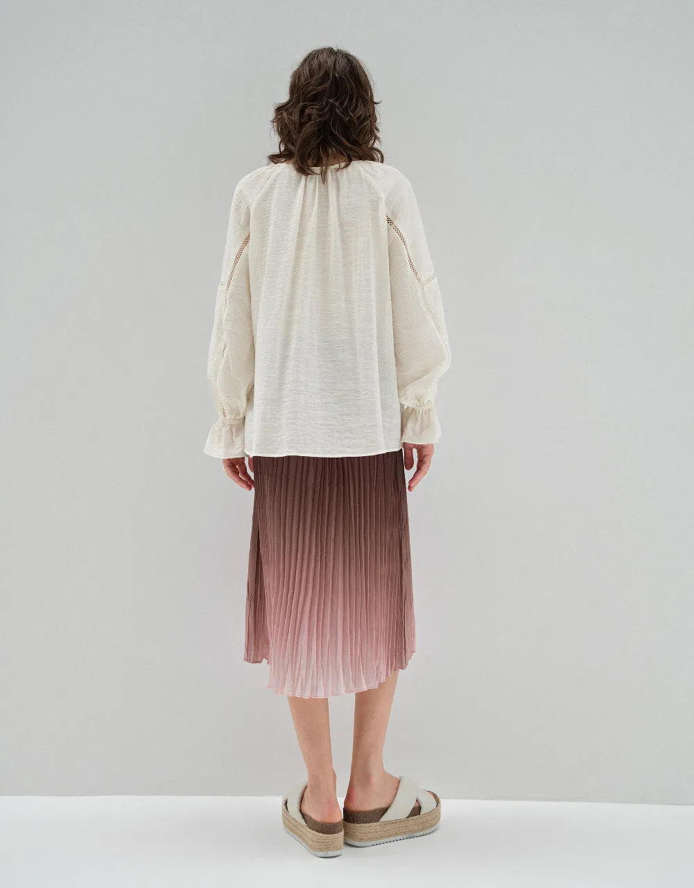 Elastic Waist A-Line Skirt