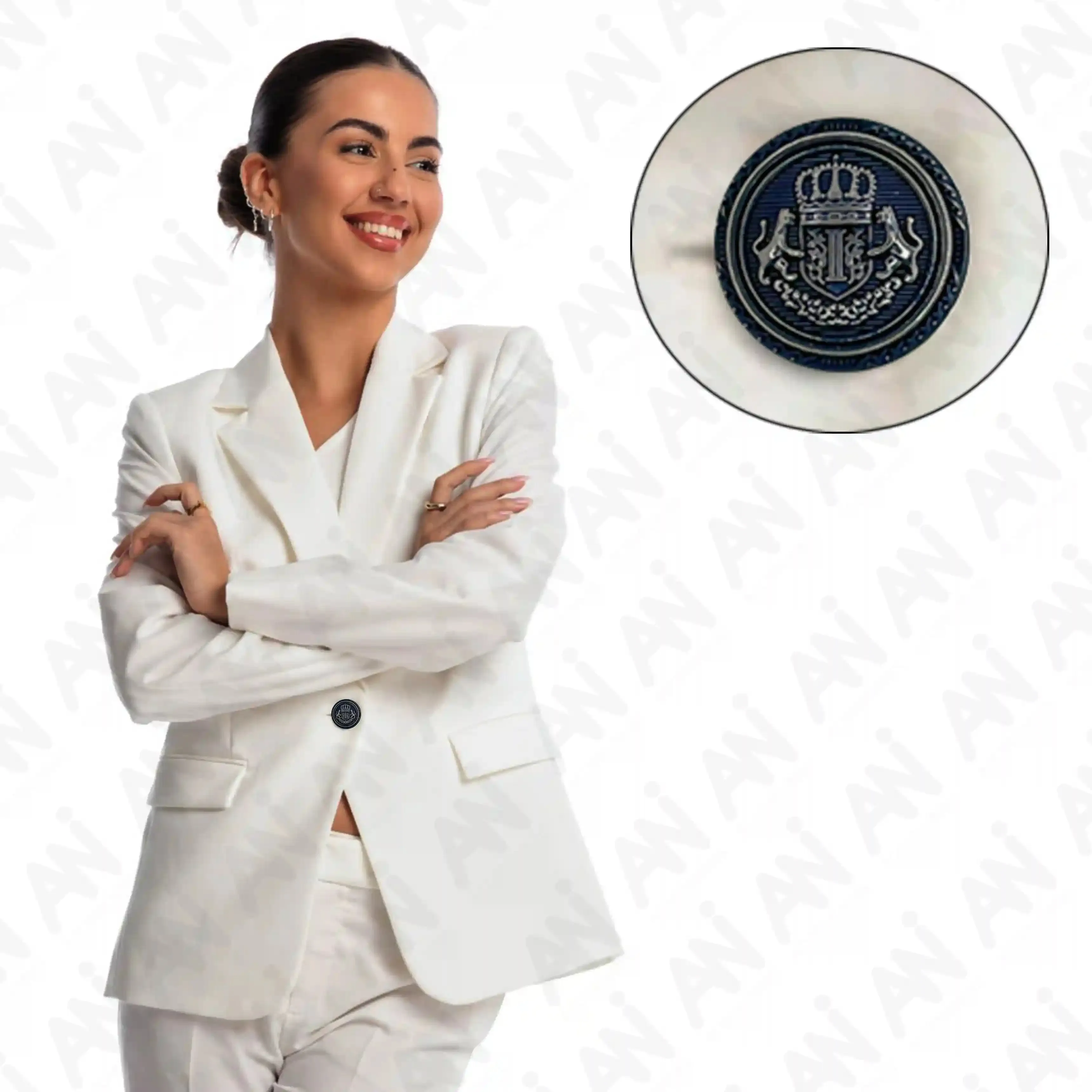 Elegant Anchor Style Metal Buttons