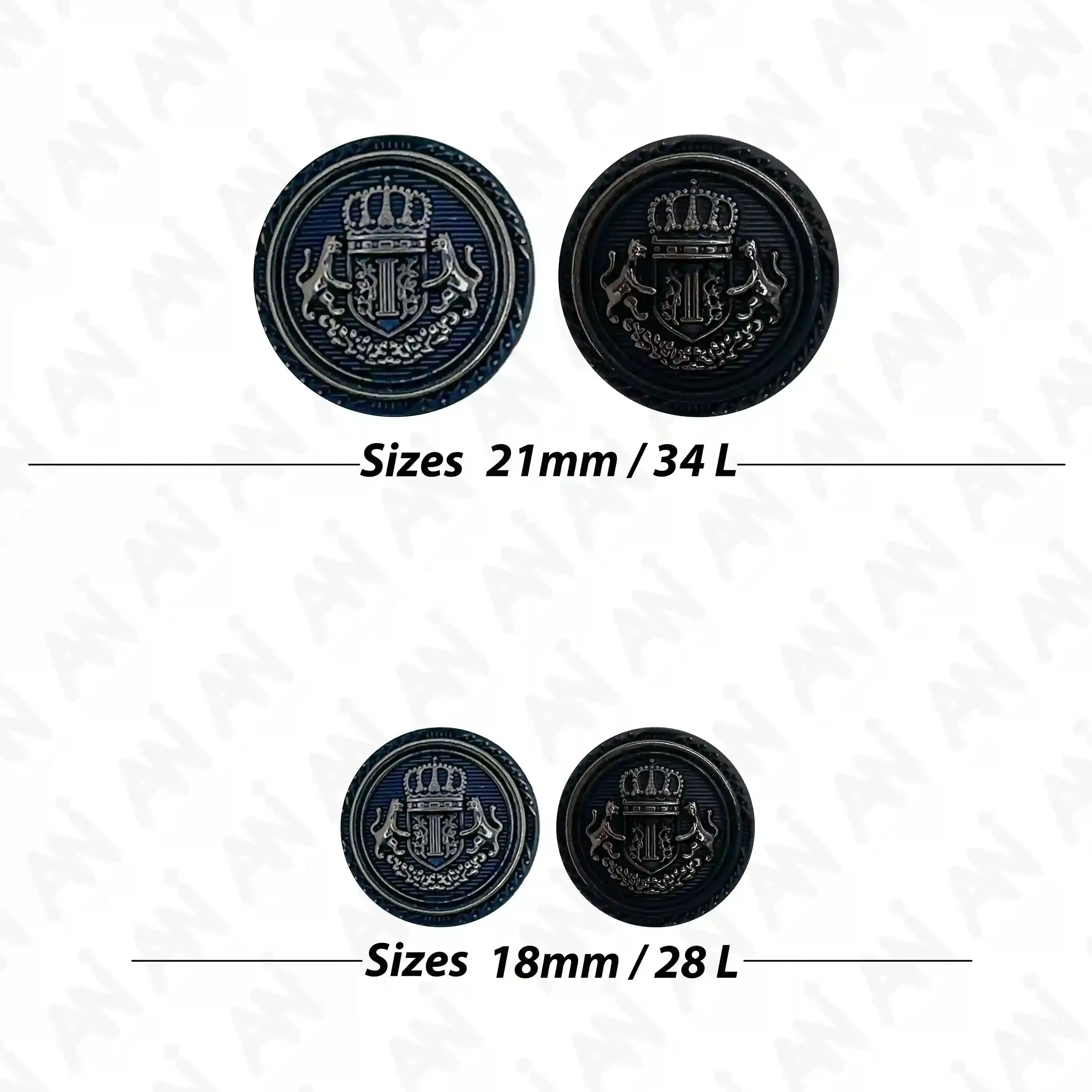 Elegant Anchor Style Metal Buttons