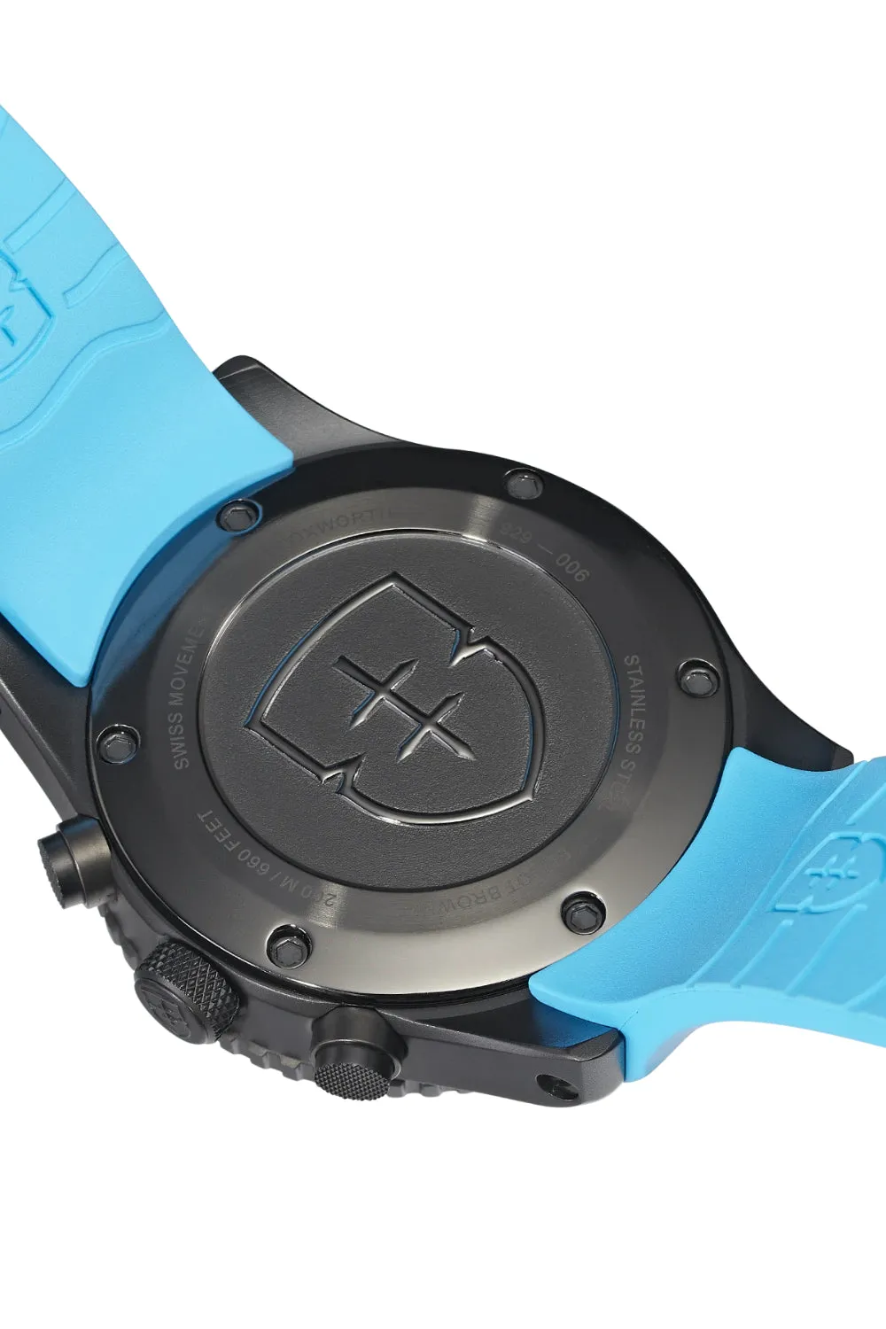 ELLIOT BROWN 929-006-R15 Bloxworth 44mm Gunemetal Stainless Steel Quartz Chronograph Watch - Cyan Rubber Strap