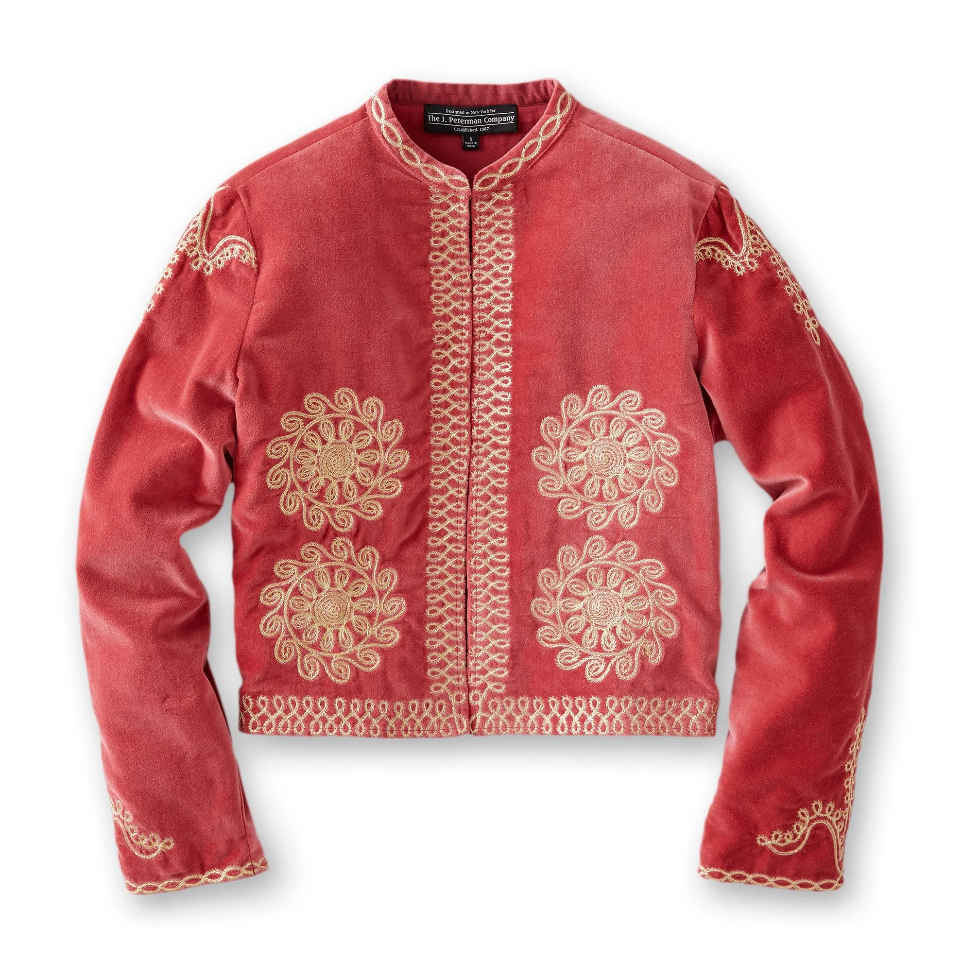 Embroidered Velvet Bolero