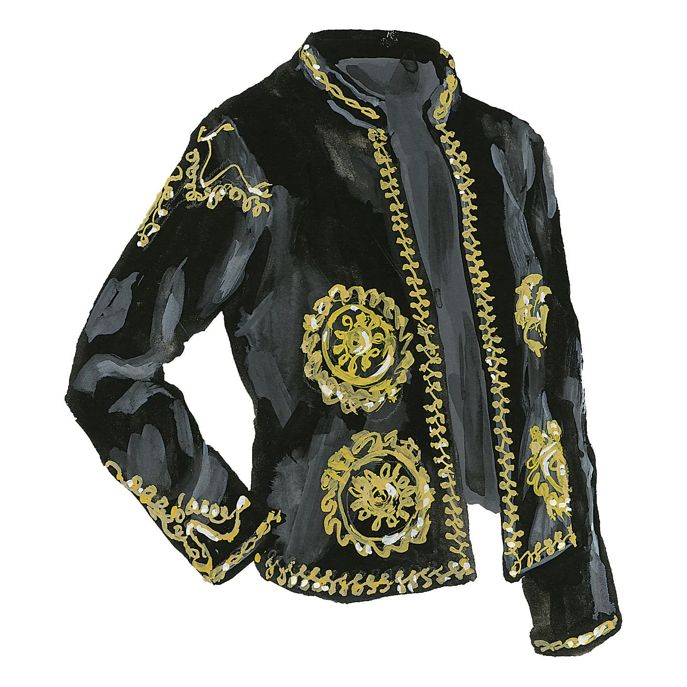 Embroidered Velvet Bolero