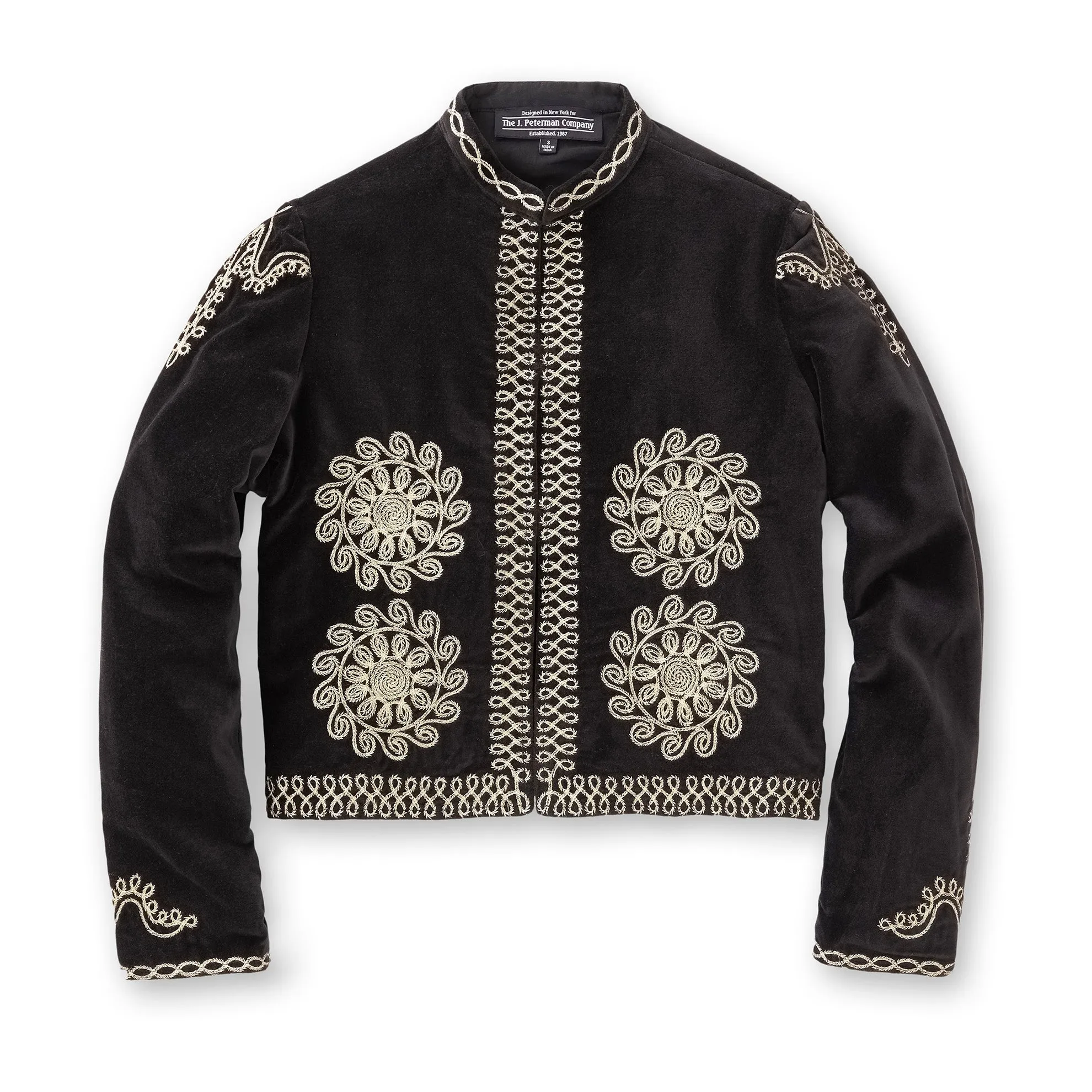 Embroidered Velvet Bolero