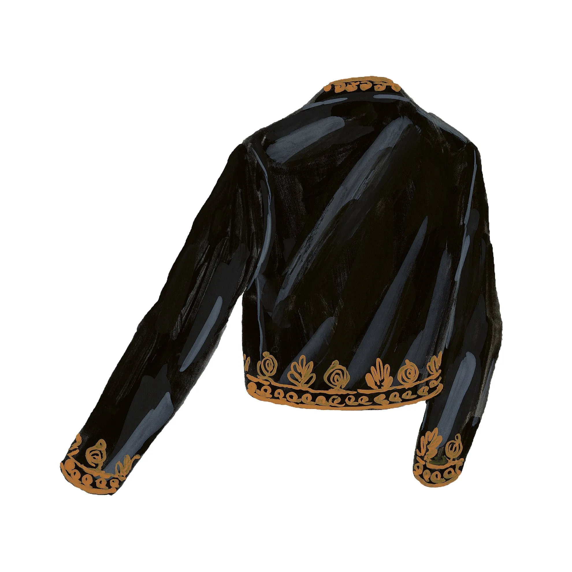 Embroidered Velvet Bolero