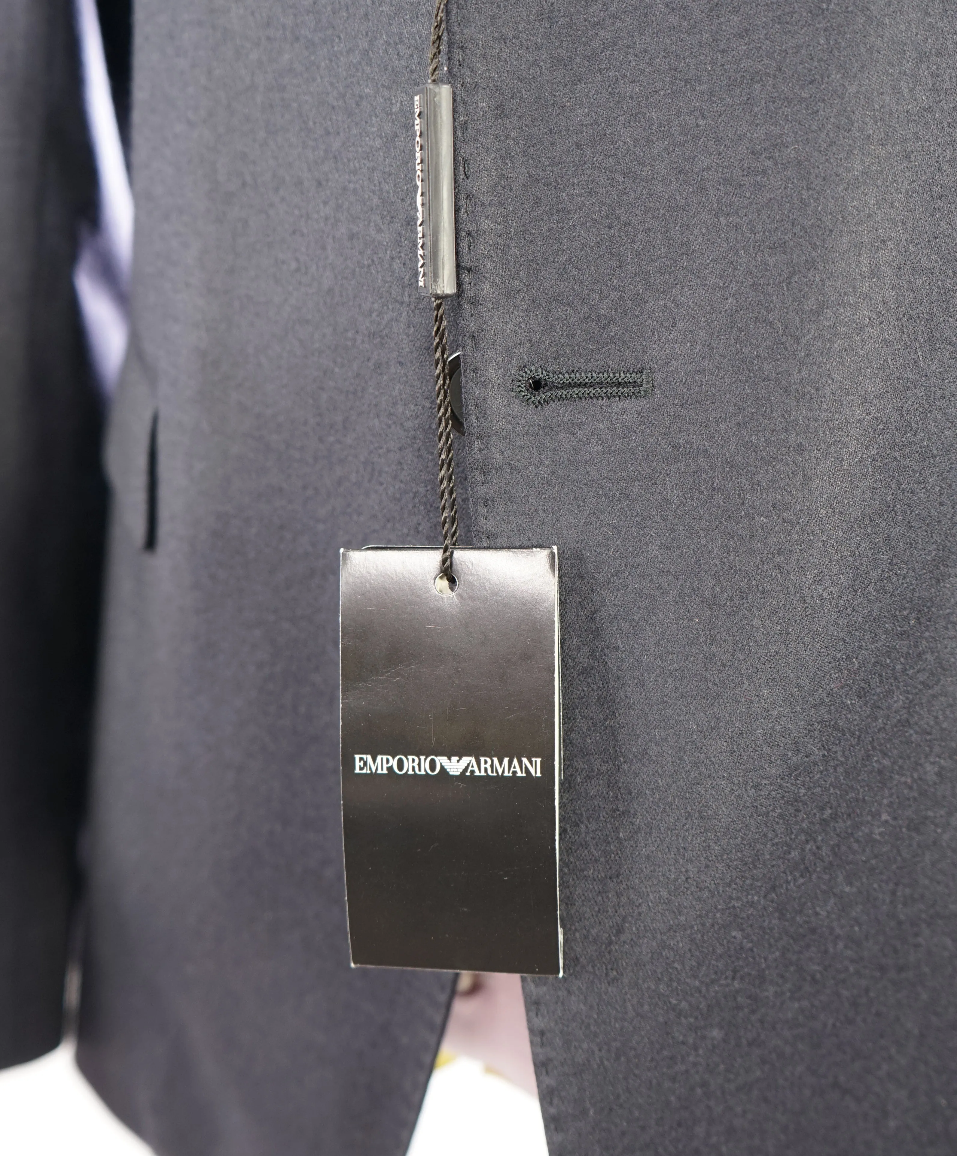 EMPORIO ARMANI - "DAVID LINE" Made In Italy Steel Gray Flannel Suit - 44R