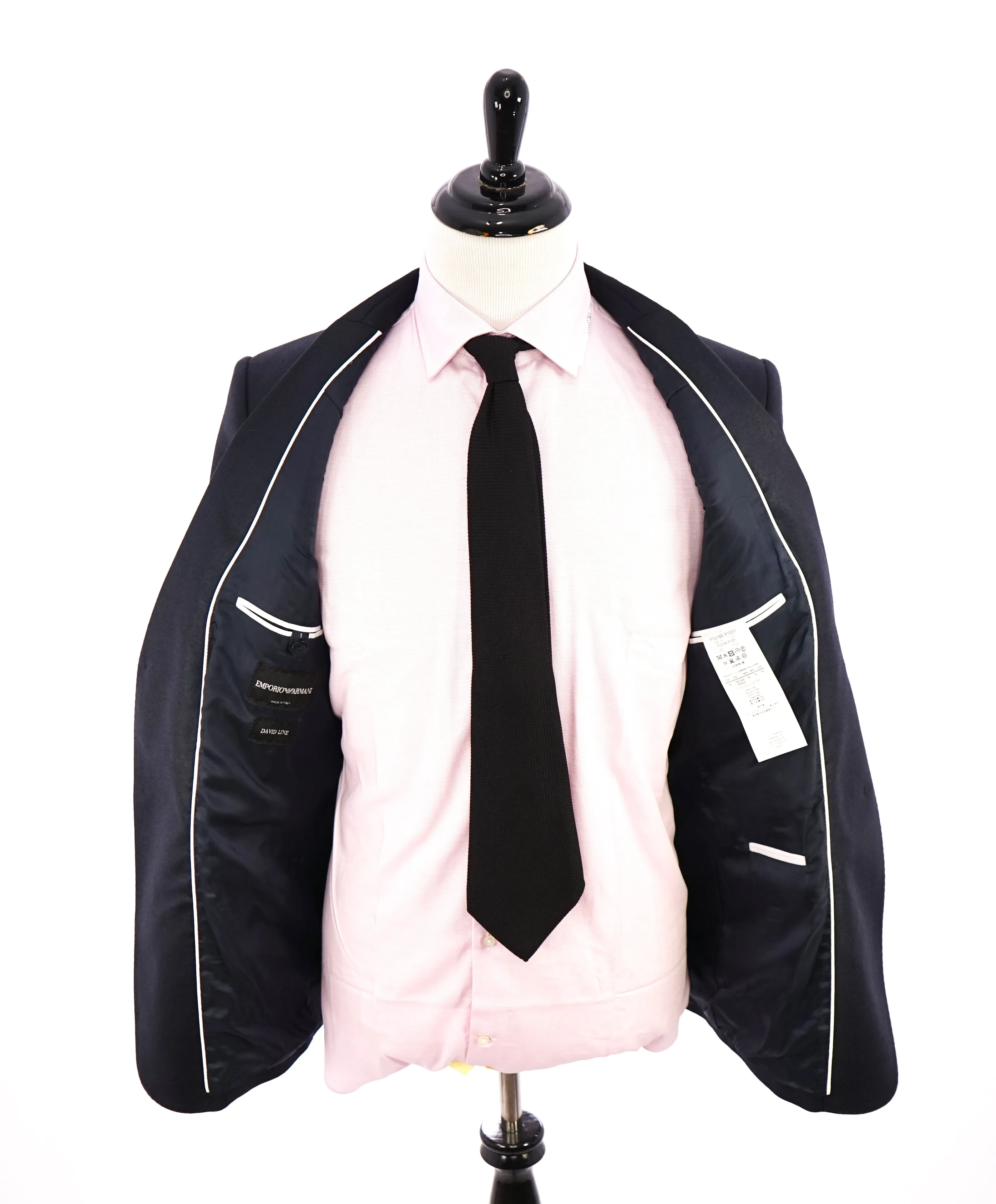 EMPORIO ARMANI - "DAVID LINE" Made In Italy Steel Gray Flannel Suit - 44R