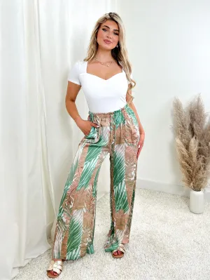 Erma - Printed Wide Leg Pants