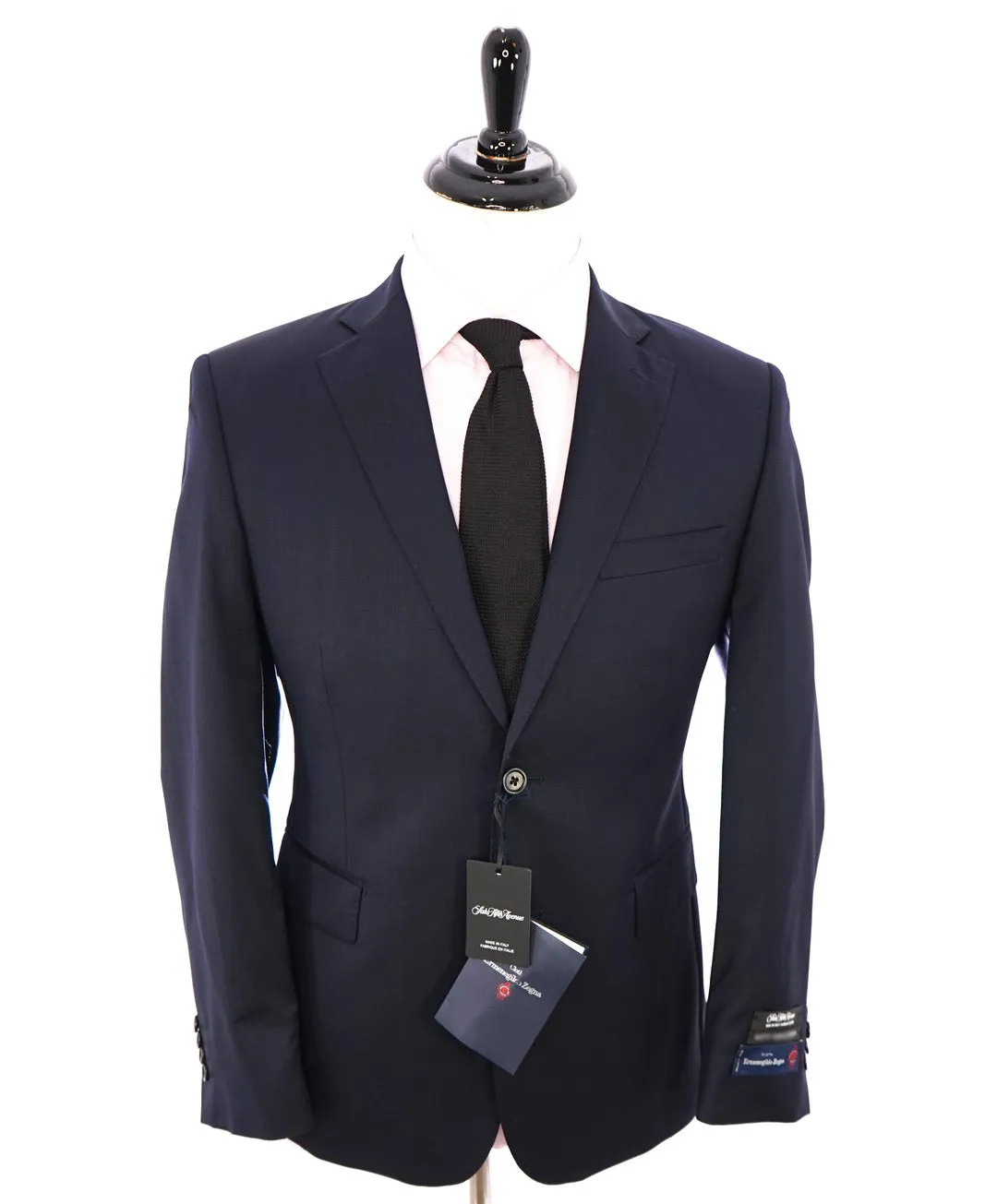 ERMENEGILDO ZEGNA - SAKS FIFTH AVENUE "Modern Fit" SILK BLEND Navy Suit - 42L