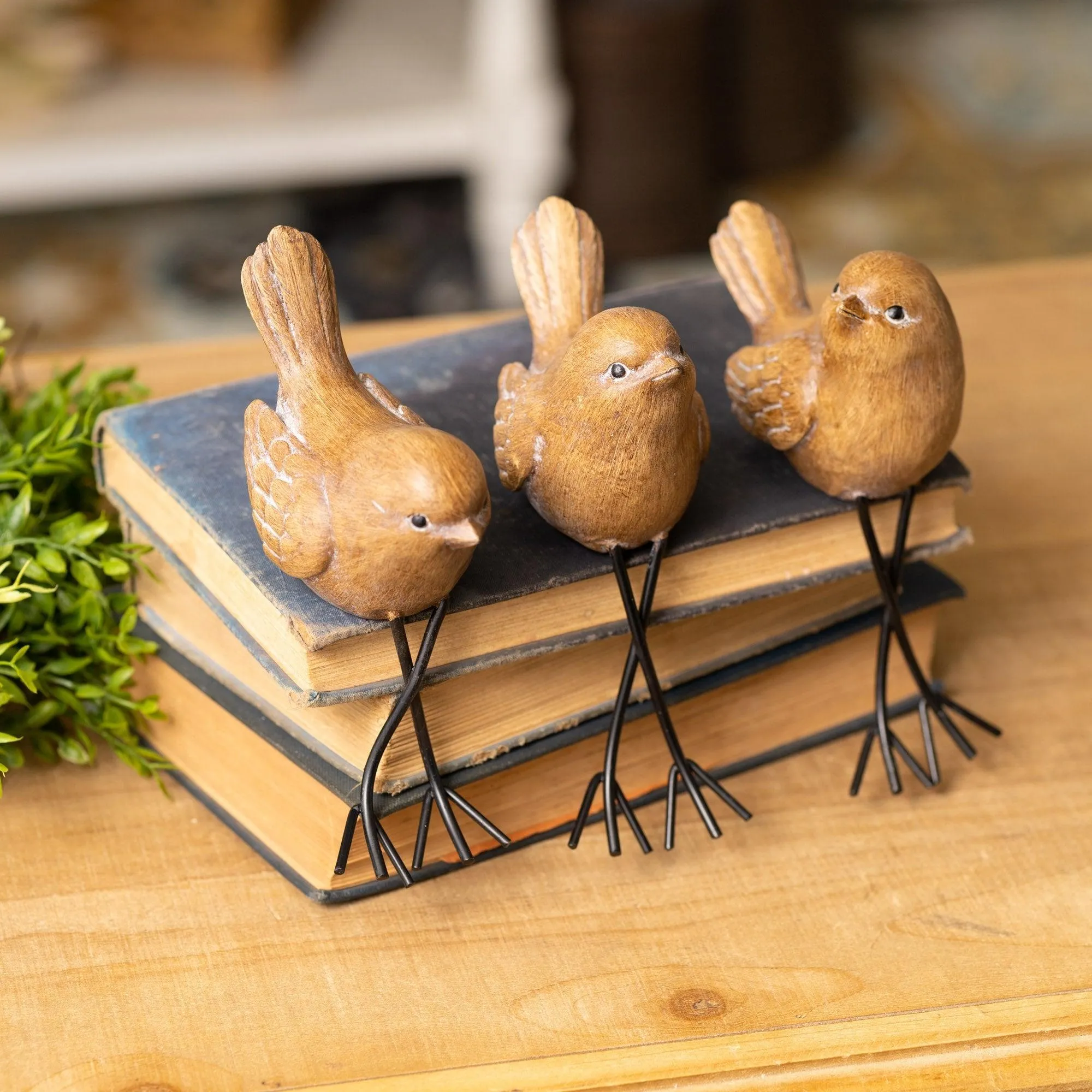 Etched Bird Shelf Sitter (Set of 6)