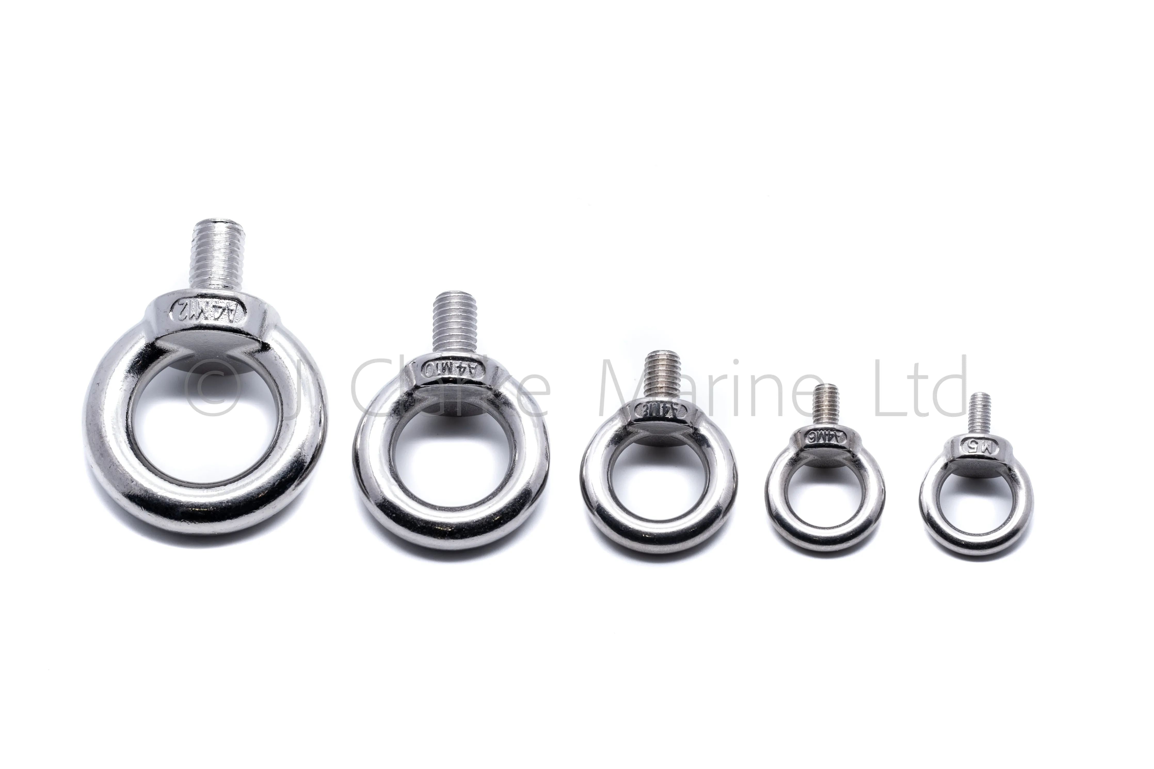 Eye bolt with short thread - Marine grade stainless steel 316 A4 M5 - M12