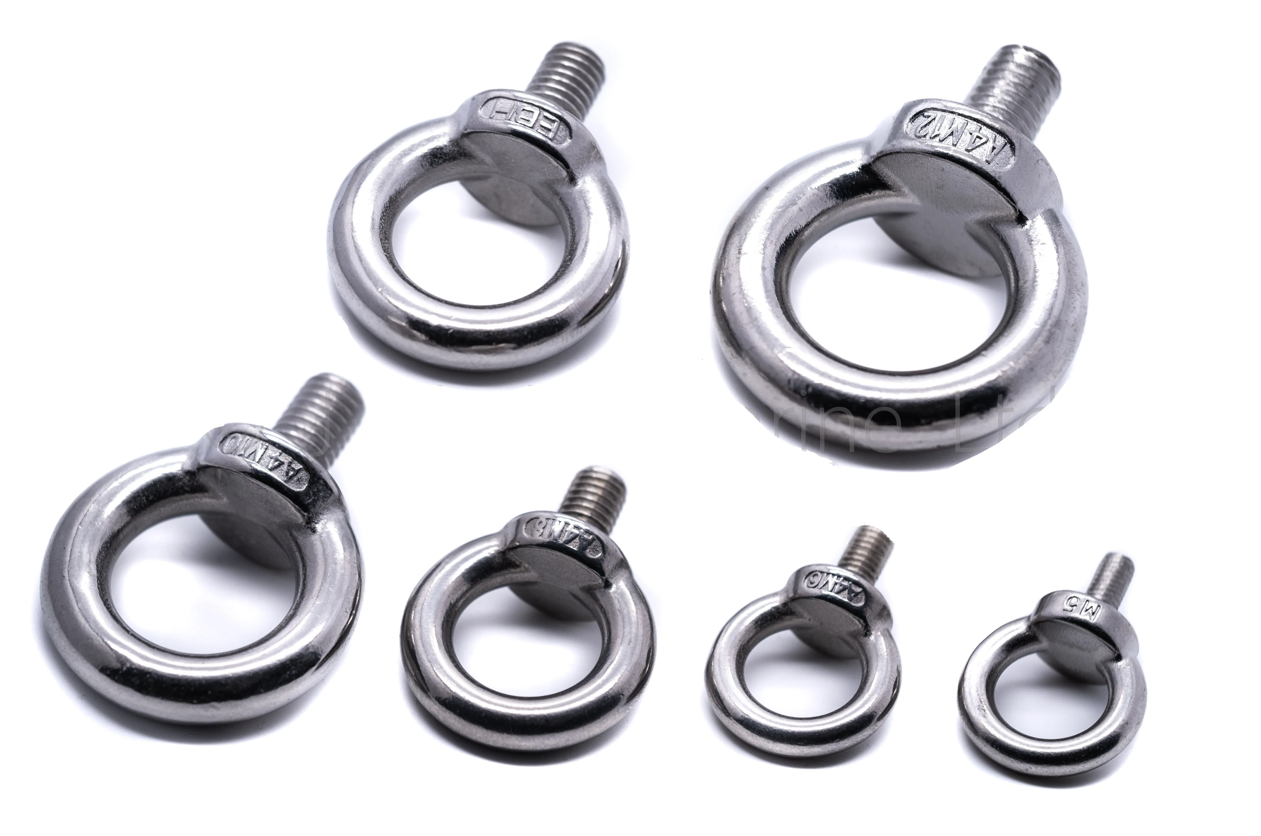 Eye bolt with short thread - Marine grade stainless steel 316 A4 M5 - M12