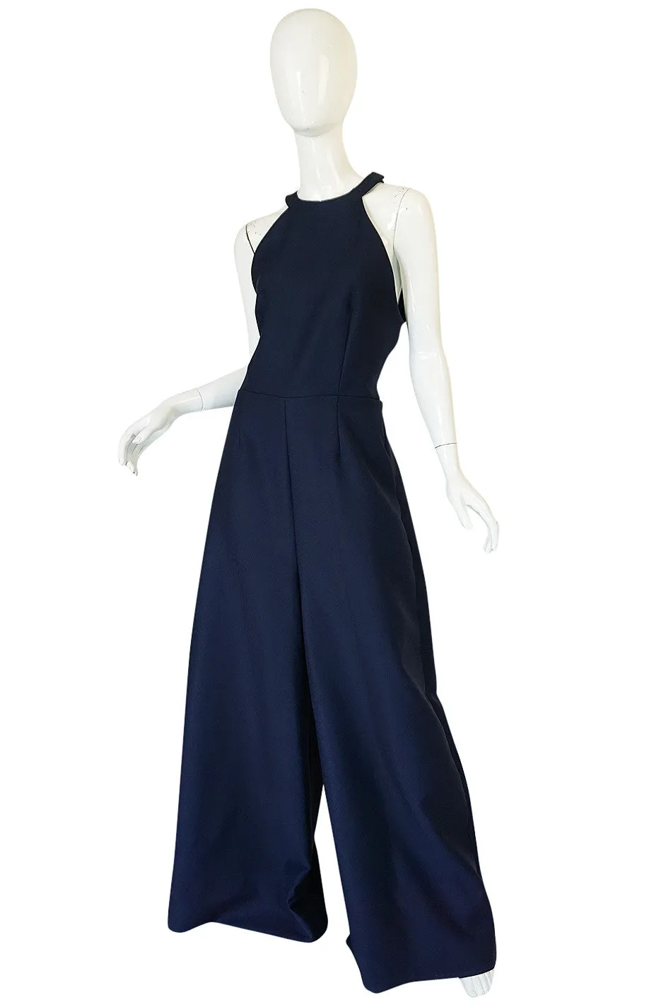 Fall 2014 Navy Rosie Assoulin Cut Out Wide Leg Jumpsuit