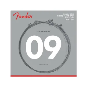 Fender 3255L Classic Core Nickel Plated Steel Bullet-End Electric Guitar Strings, 9-42