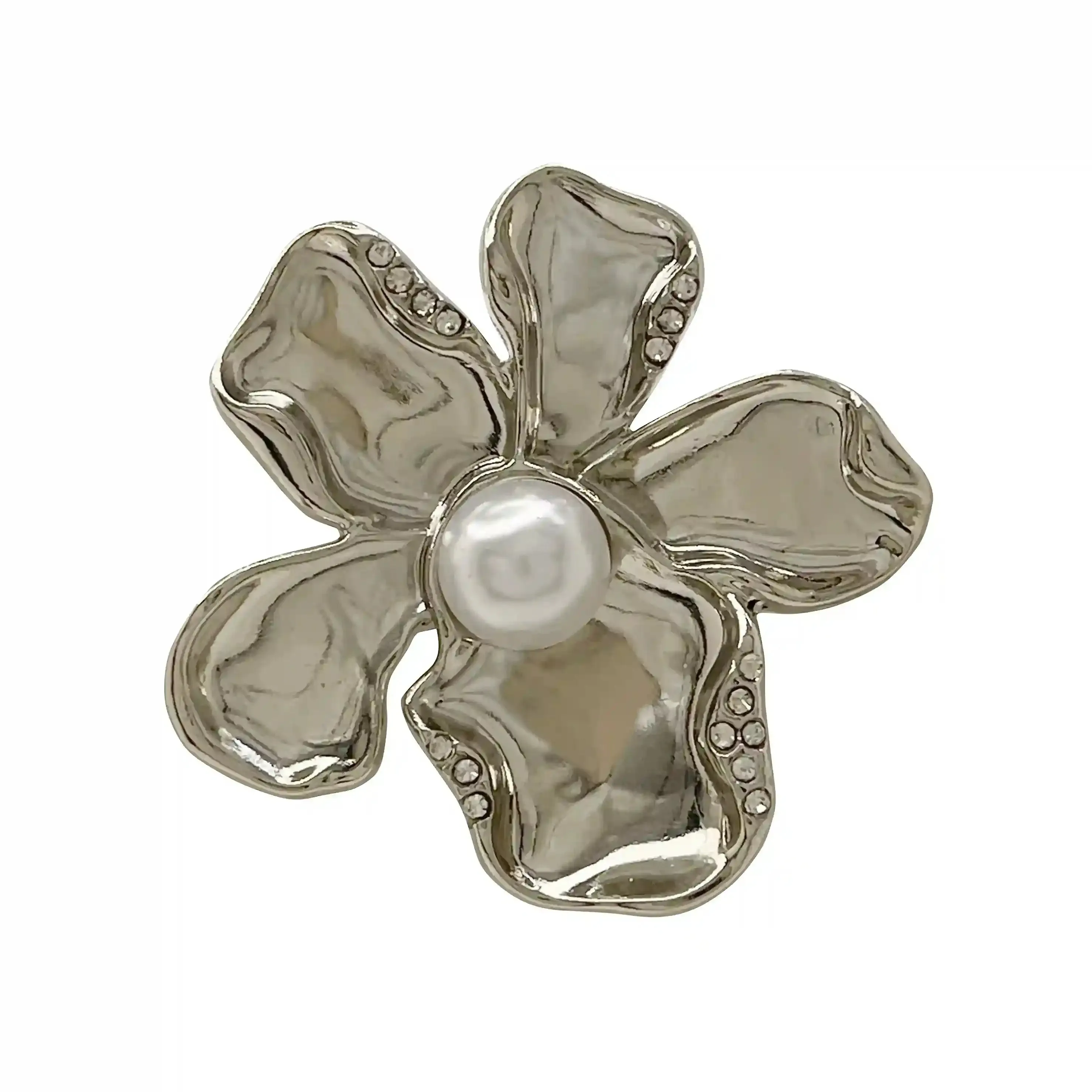 Floral Style Pearl Brooch for Saree & Trendy Fashion
