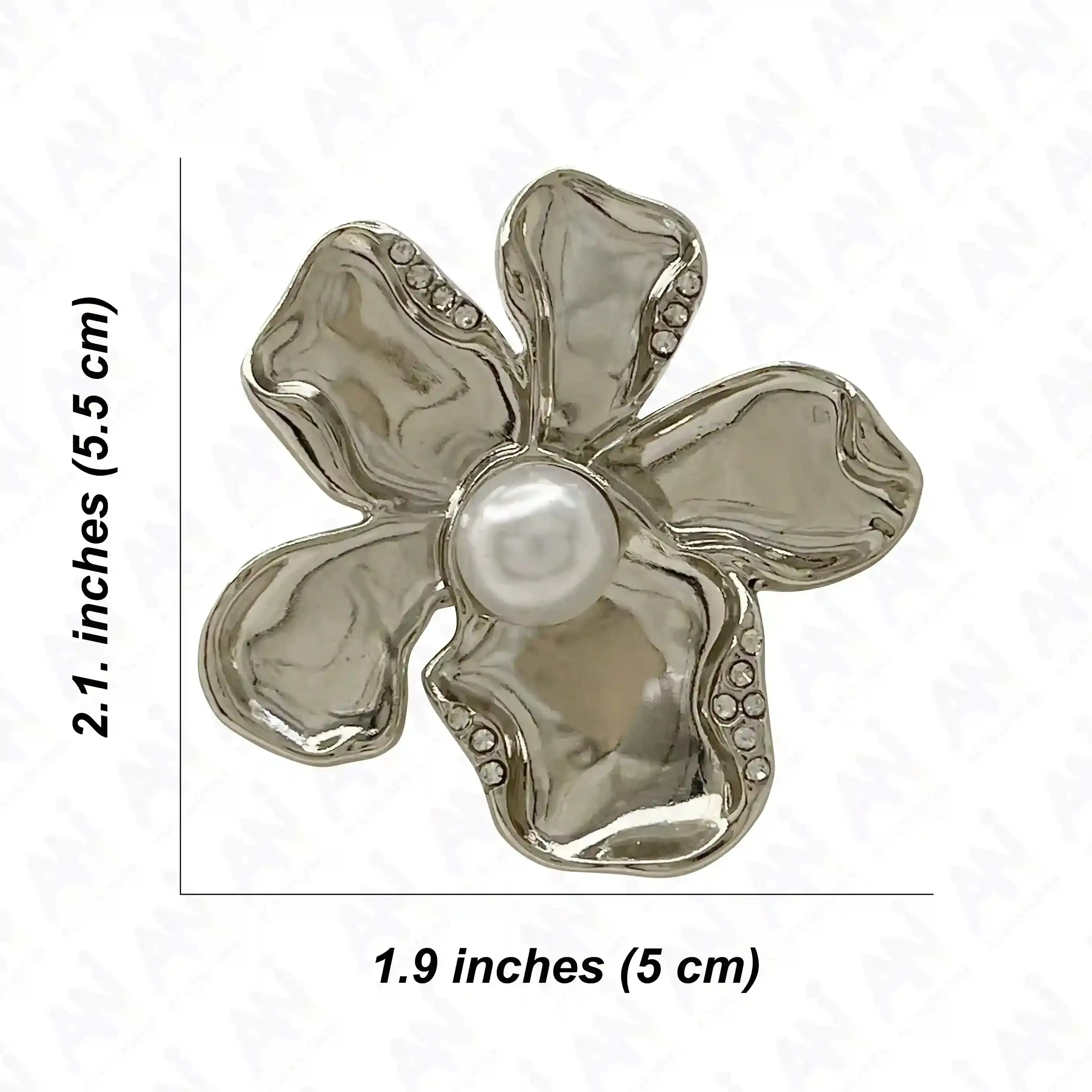 Floral Style Pearl Brooch for Saree & Trendy Fashion
