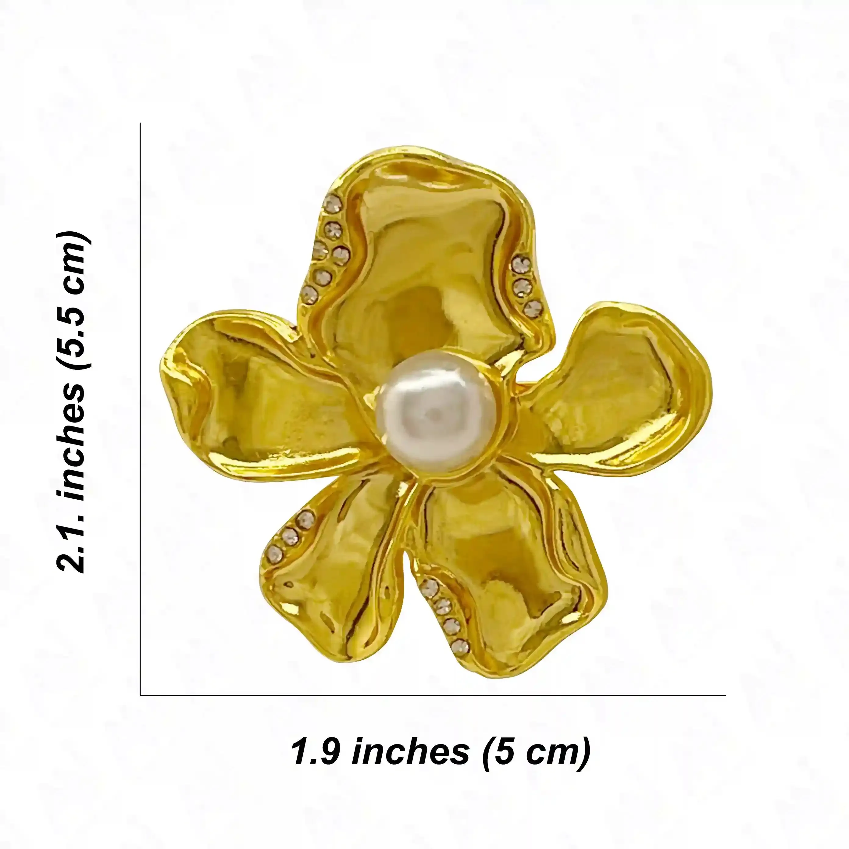 Floral Style Pearl Brooch for Saree & Trendy Fashion