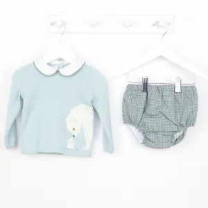 Foque Boys Polar Bear Knitted Jumper and Jam Pants