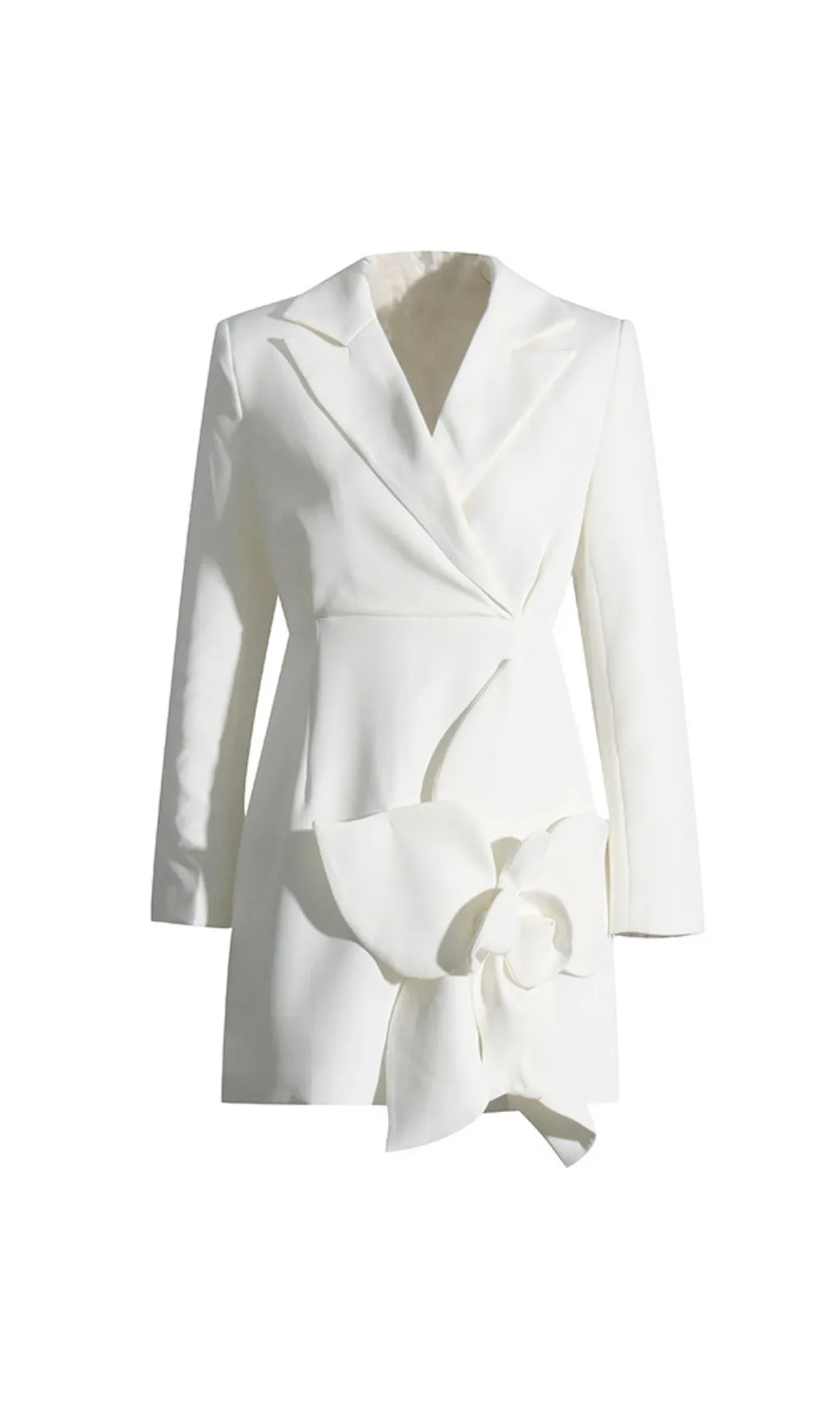 Forina Flower Blazer Dress in white