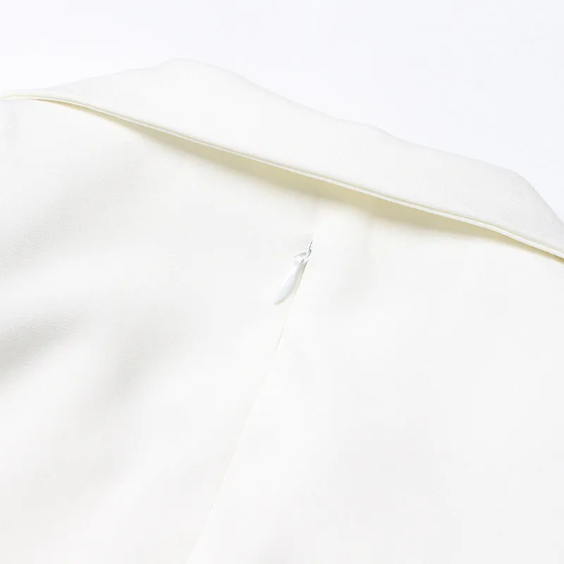 Forina Flower Blazer Dress in white