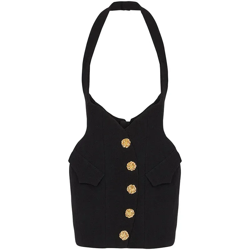 Formal Black Women Suit Blazer and Skirt